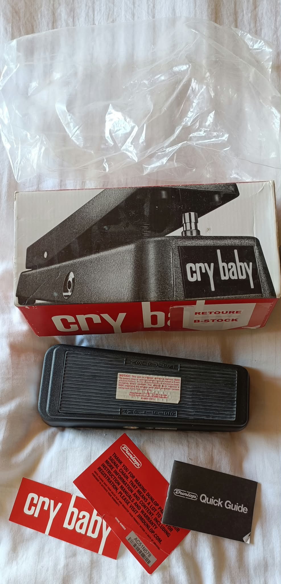 Vends Wah Cry Baby Dunlop