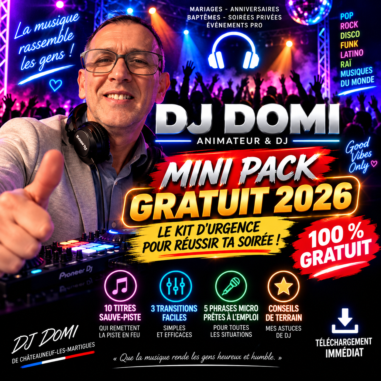 PACK DJ DOMI 2026 – Outils, transitions & solutions SOS DJ