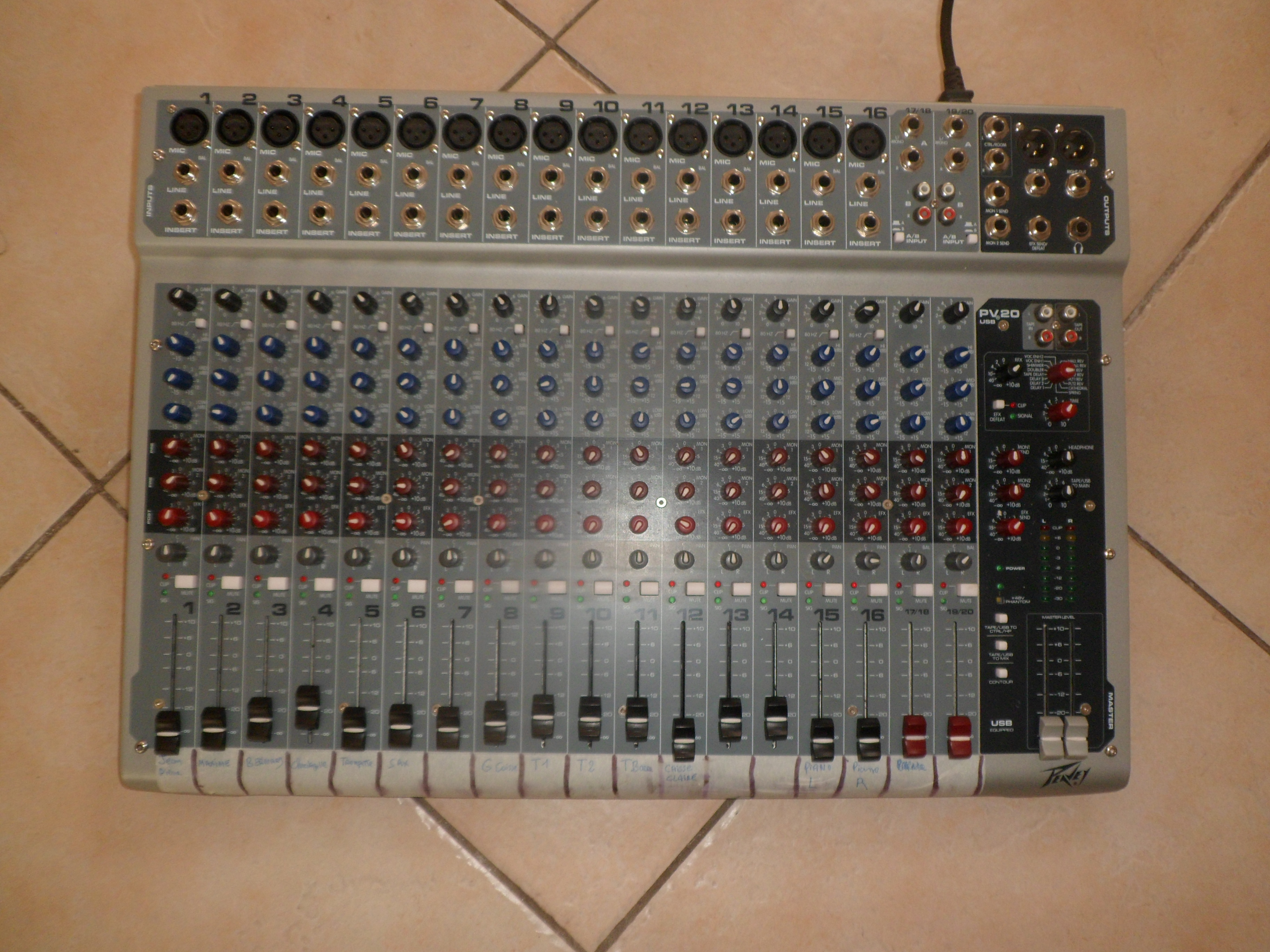 mixage Peavy 16 USB pour orchestre