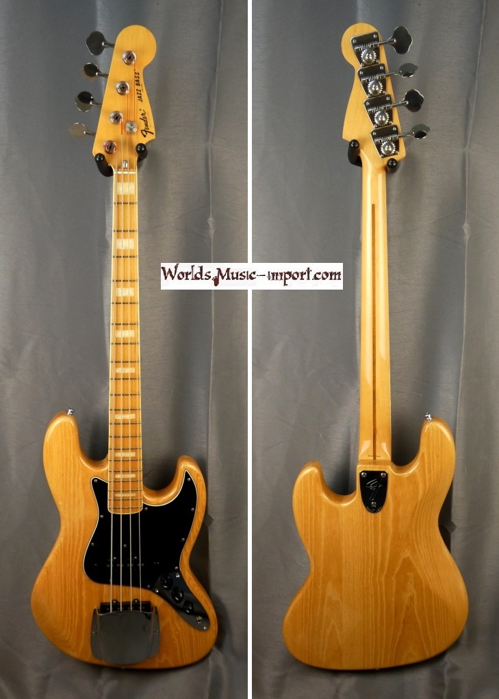 FENDER Jazz Bass JB'75-90 US 1998 Ash Nat japon import