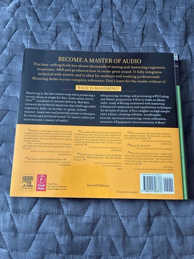 Focal Press livre Mastering Audio The Art and the Science 2nd ed (76047)