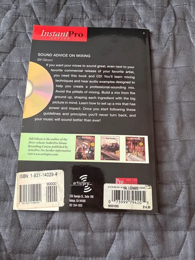 Hal Leonard livre Mixing by bill Gibson (62637)