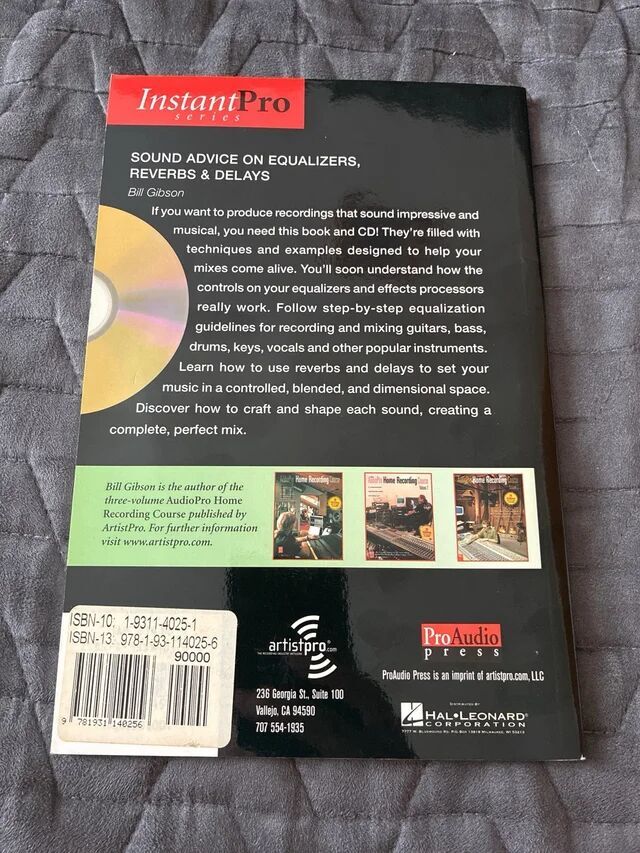 Hal Leonard livre Sound Advice: Equalizers, Reverbs & Delay (27946)