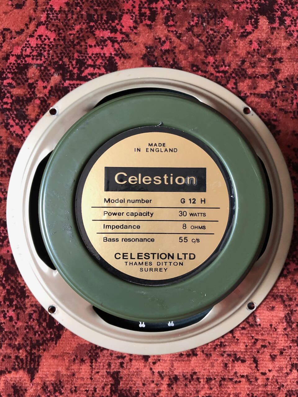 Celestion Heritage G12H30 55Hz 12 pouces - 8 ohms