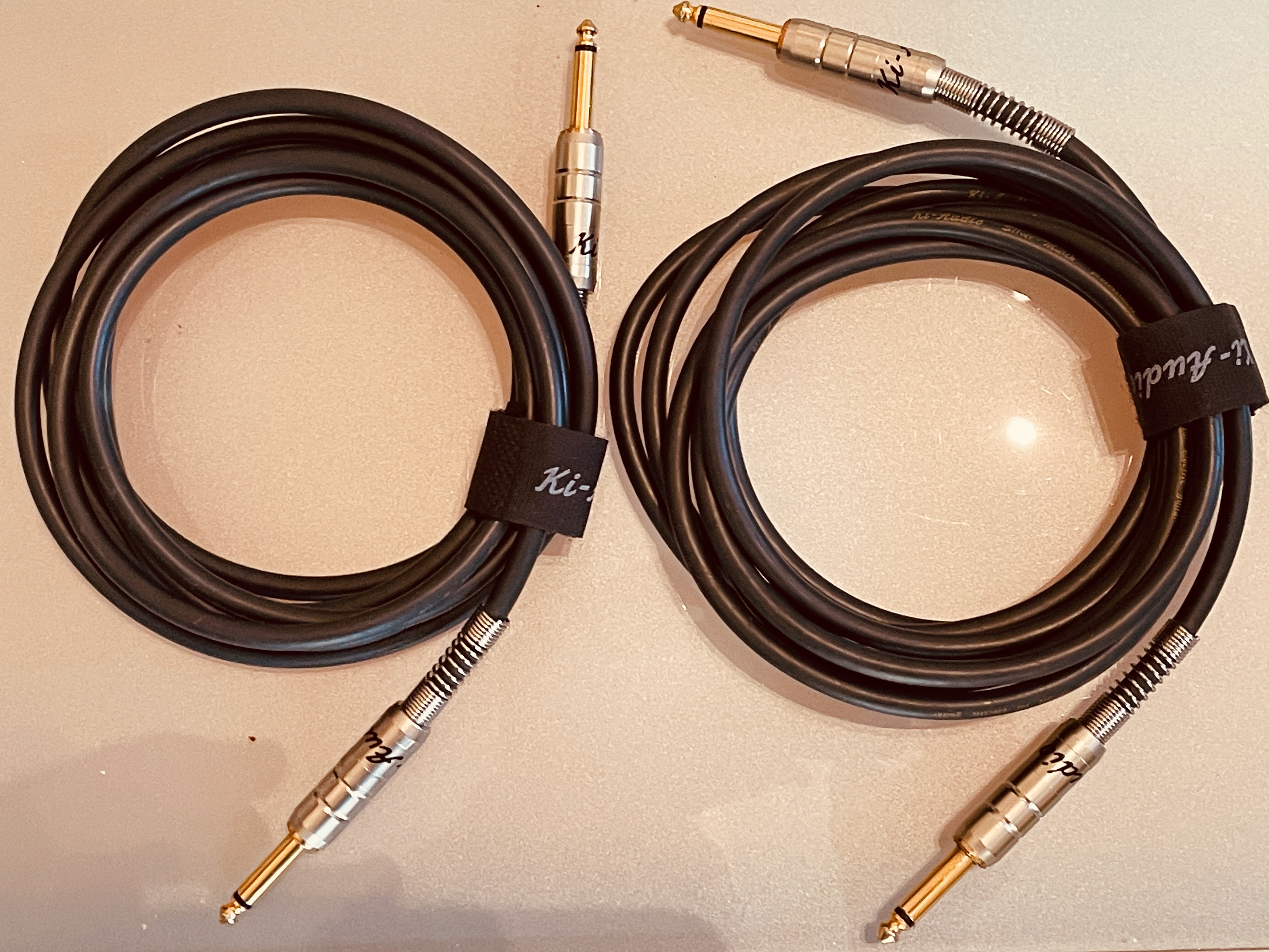 Lot de 2 cables Jack Males K.I Audio 6,35 mm