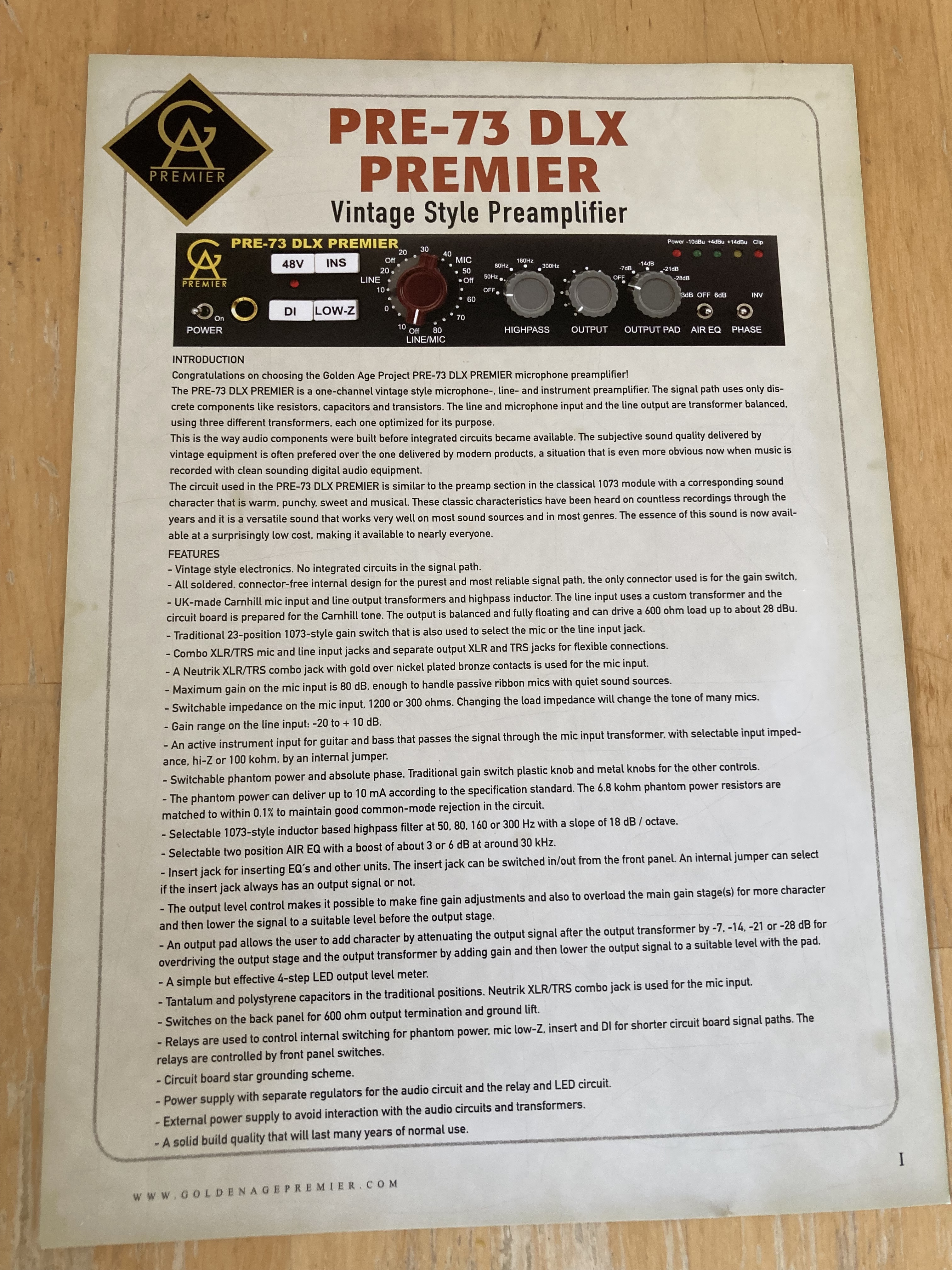 Golden Age Project Pre-73 DLX Premier (34636)