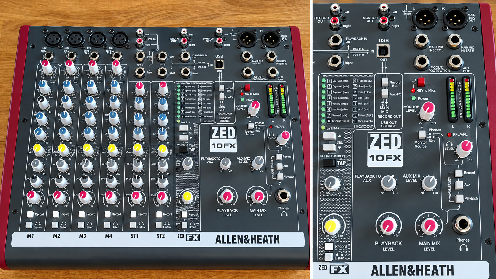 Console Allen And Heath ZED10-FX+flight case