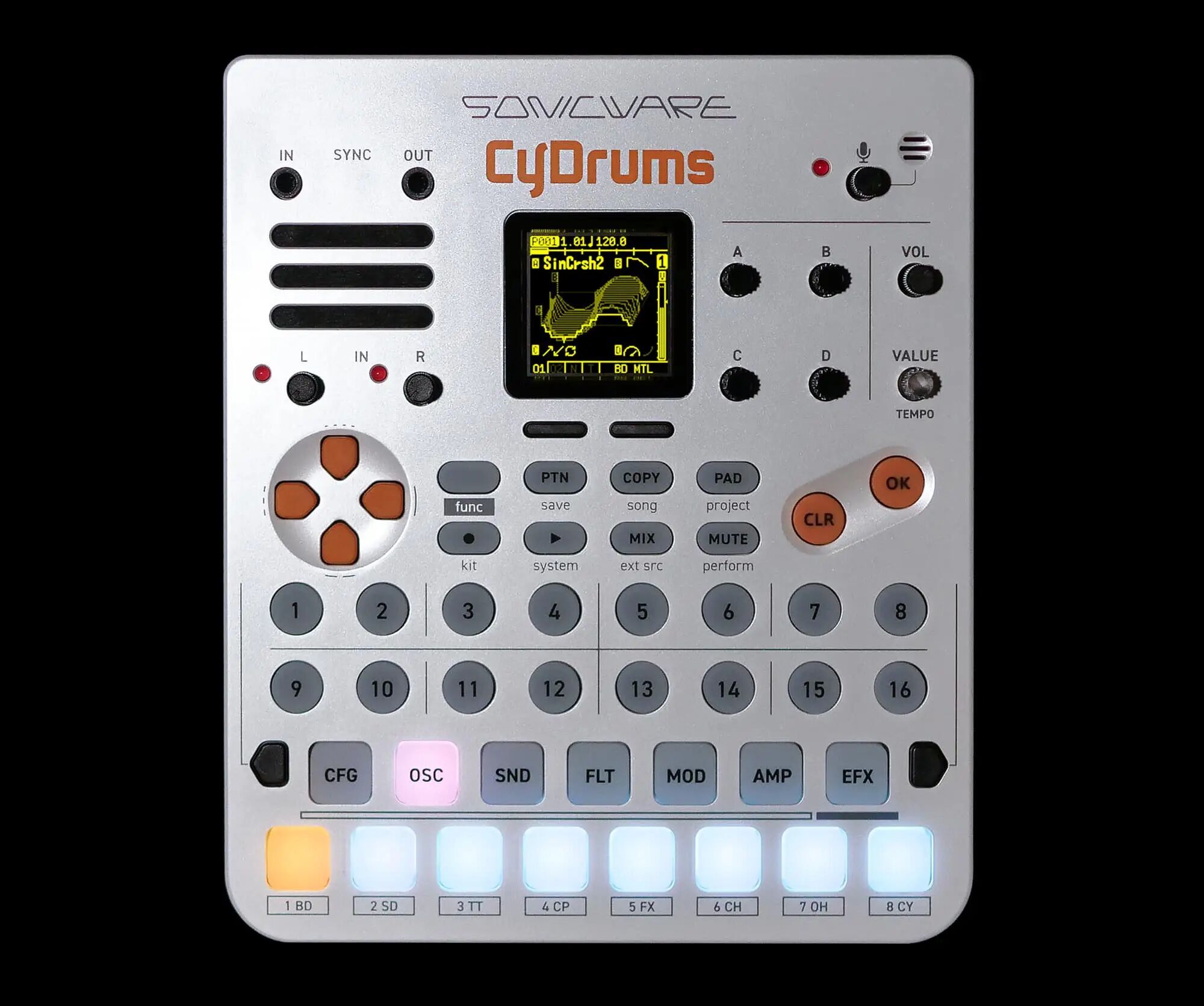 vend Sonicware CyDrums avec son etui de protection