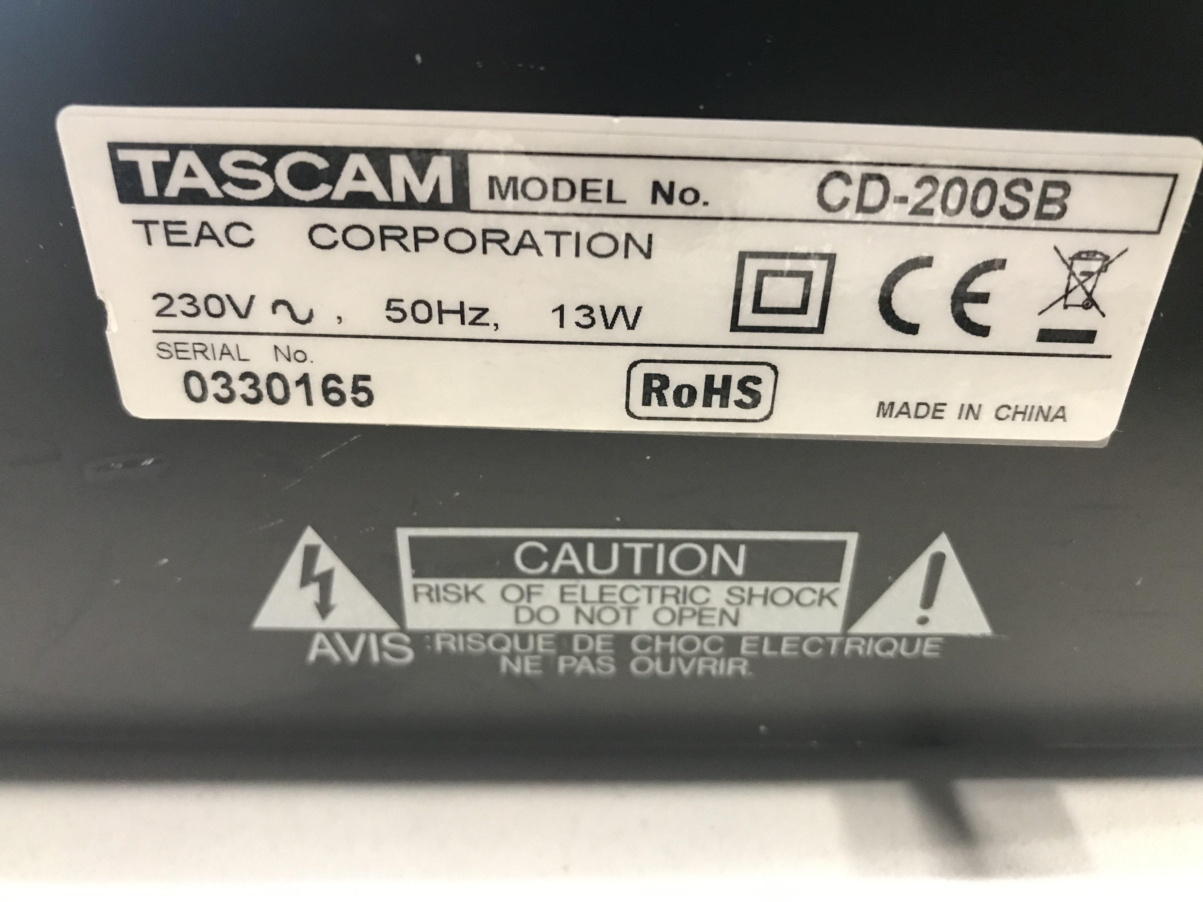 Tascam CD-200SB (28817)
