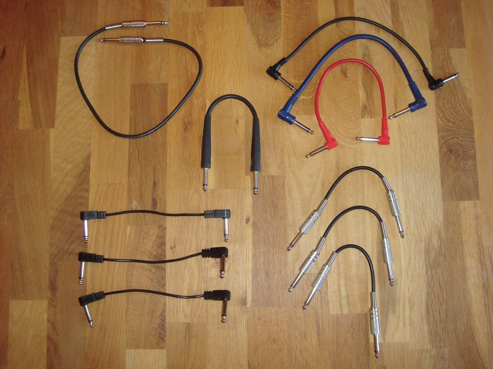 Lot de 11 câbles patch Jack 6,35 mm pour pedalboard