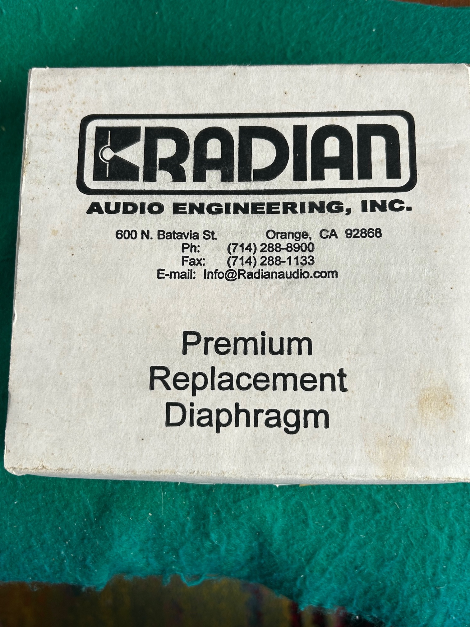 diaphragme RADIAN 1750 8