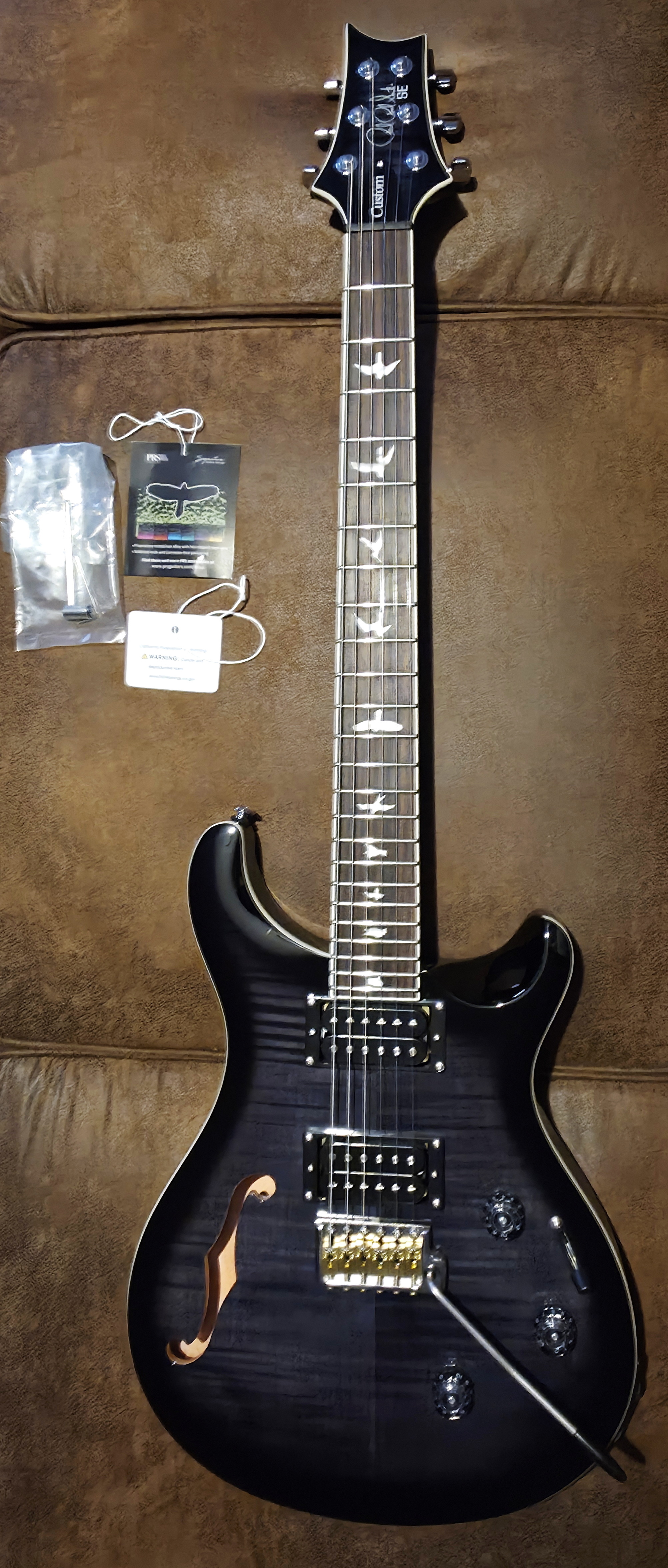 PRS SE Custom 24 Semi-Hollow Piezo 2025 Charcoal Burst