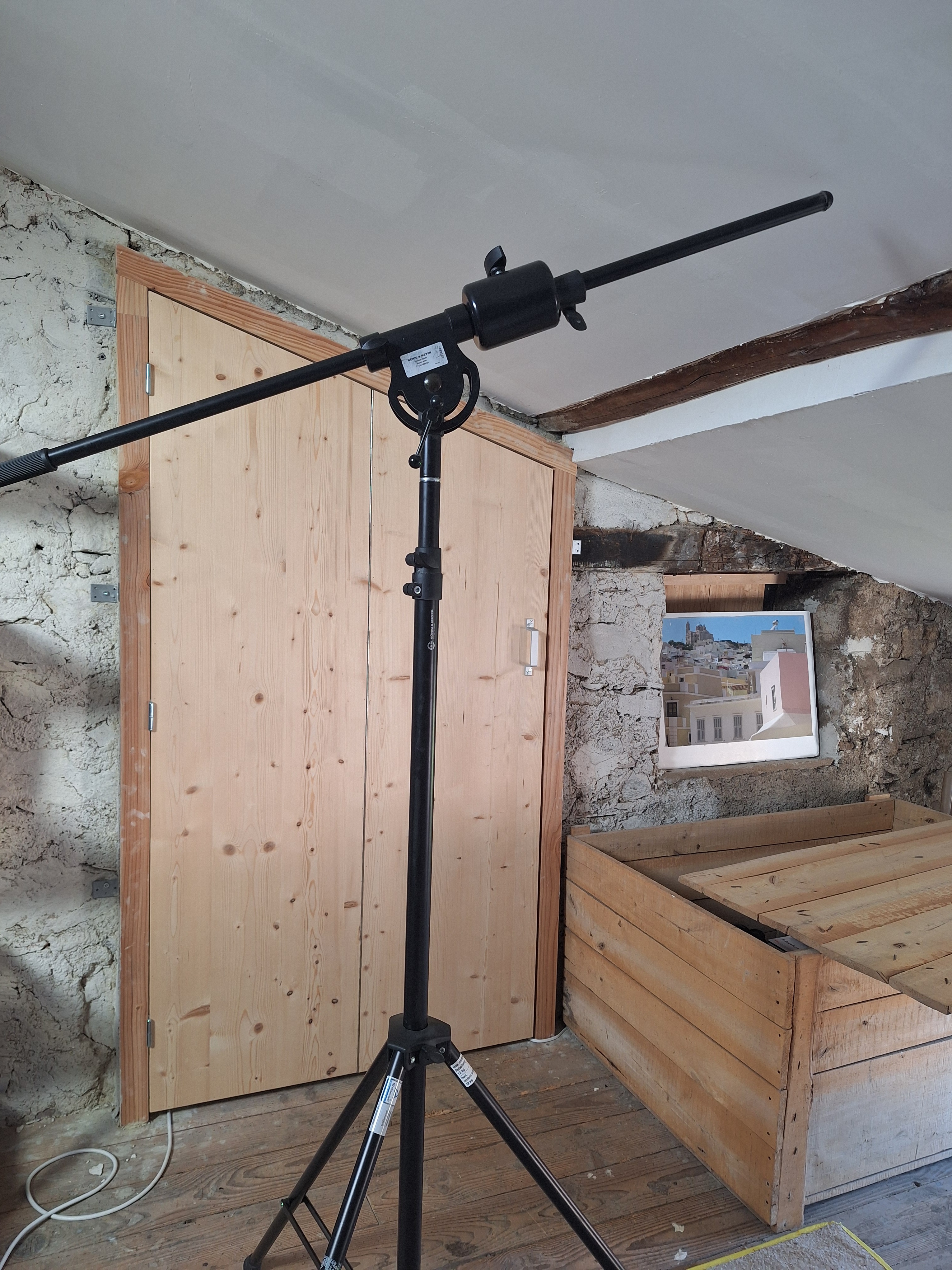 Pied de microphone overhead et/ou orgue K&M 21411 + perche extension K&M 21231