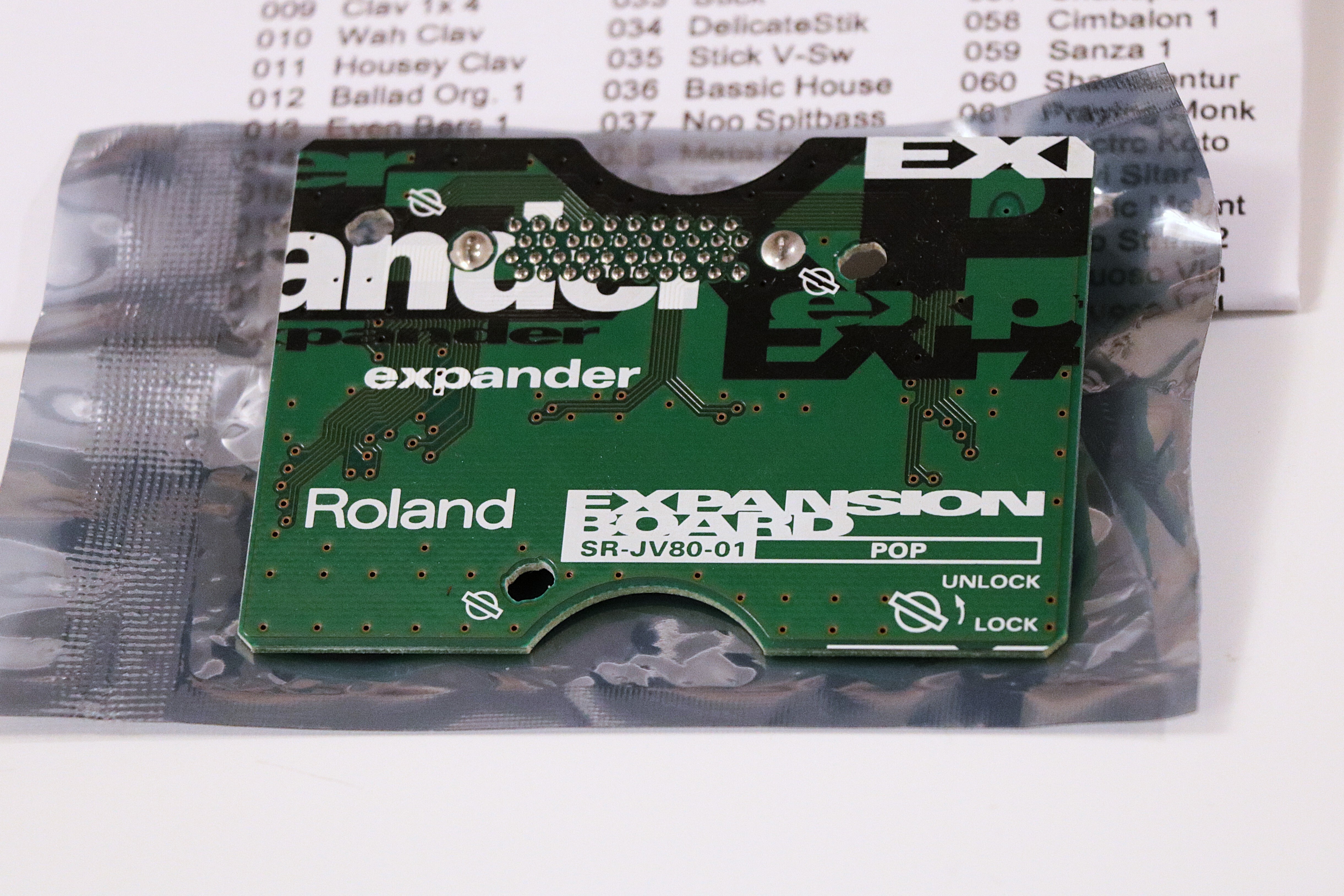 Carte Roland SR JV80 01 POP