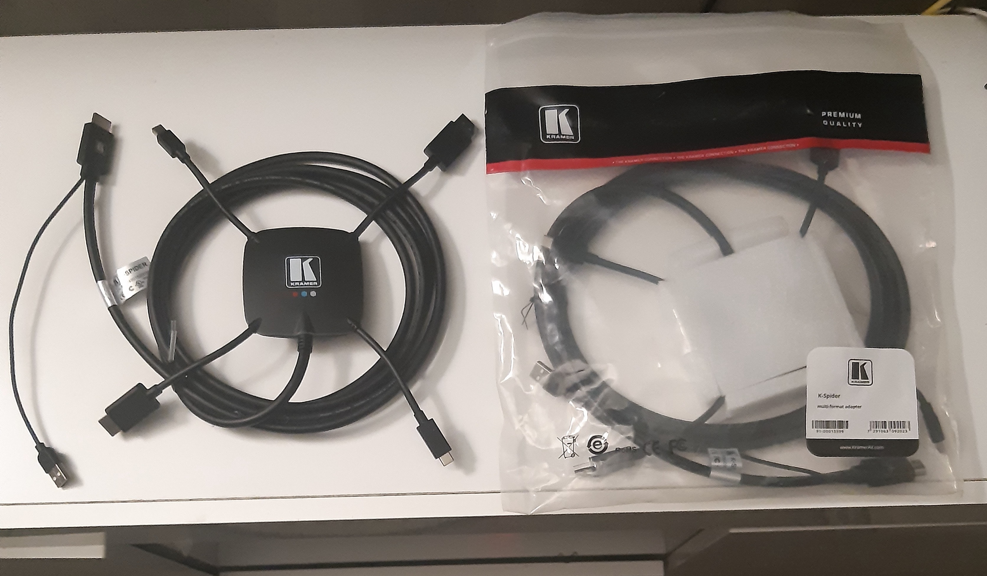Lot 2x Kramer K-SPIDER – HDMI USB-C DisplayPort – 4K 60Hz – Neufs