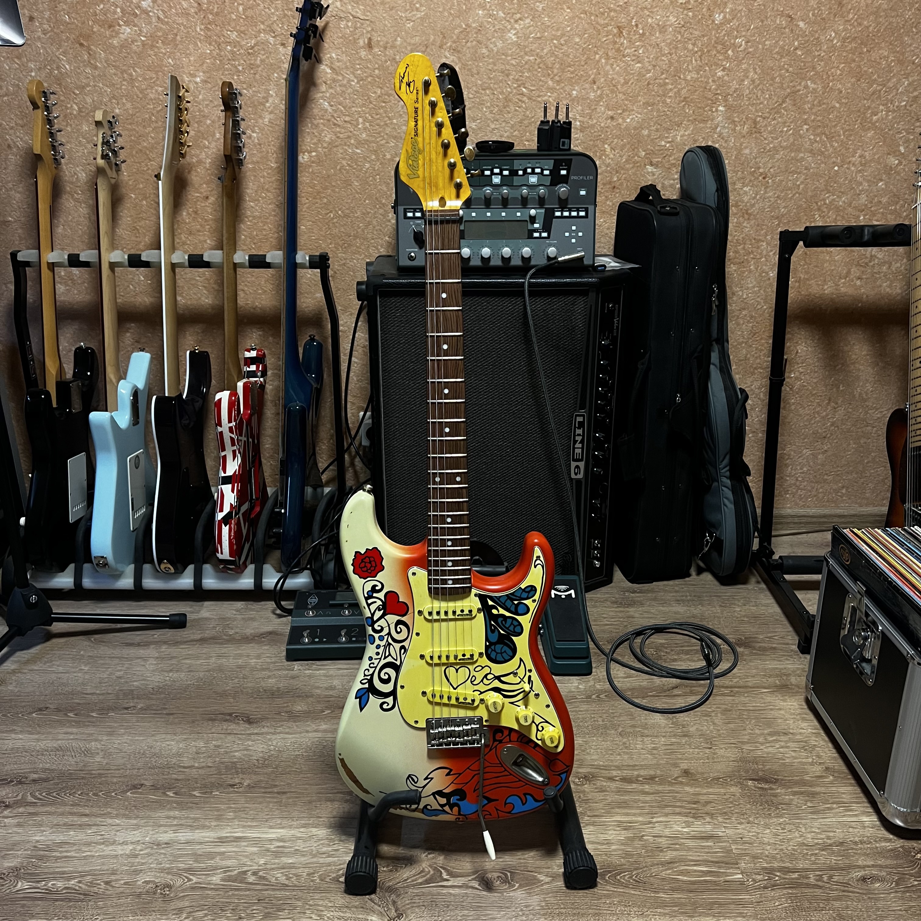 Guitare électrique Vintage V6MRHDX Thomas Blug Signature