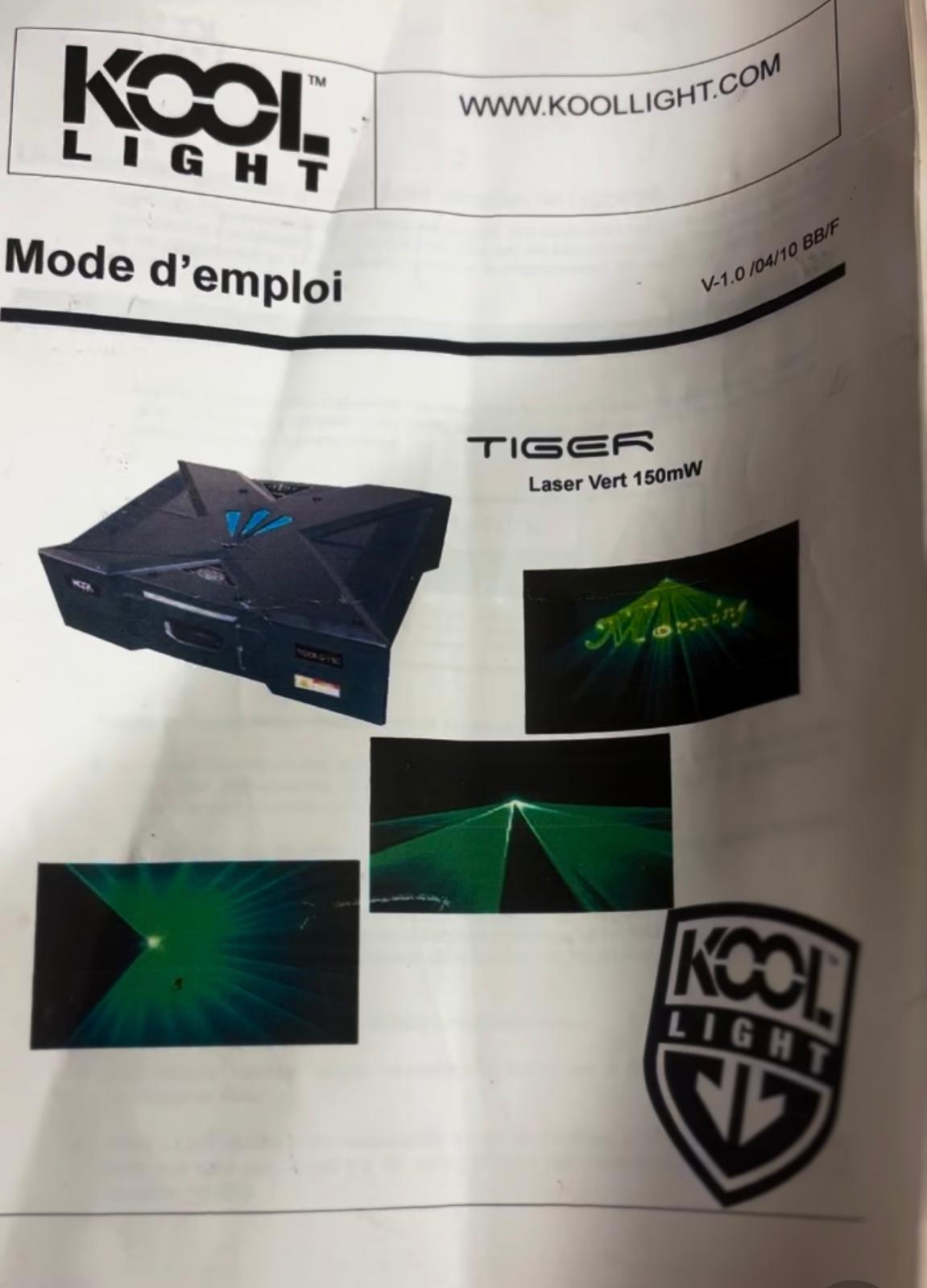 2 projecteur laser Kool Light vert 150 TIGER