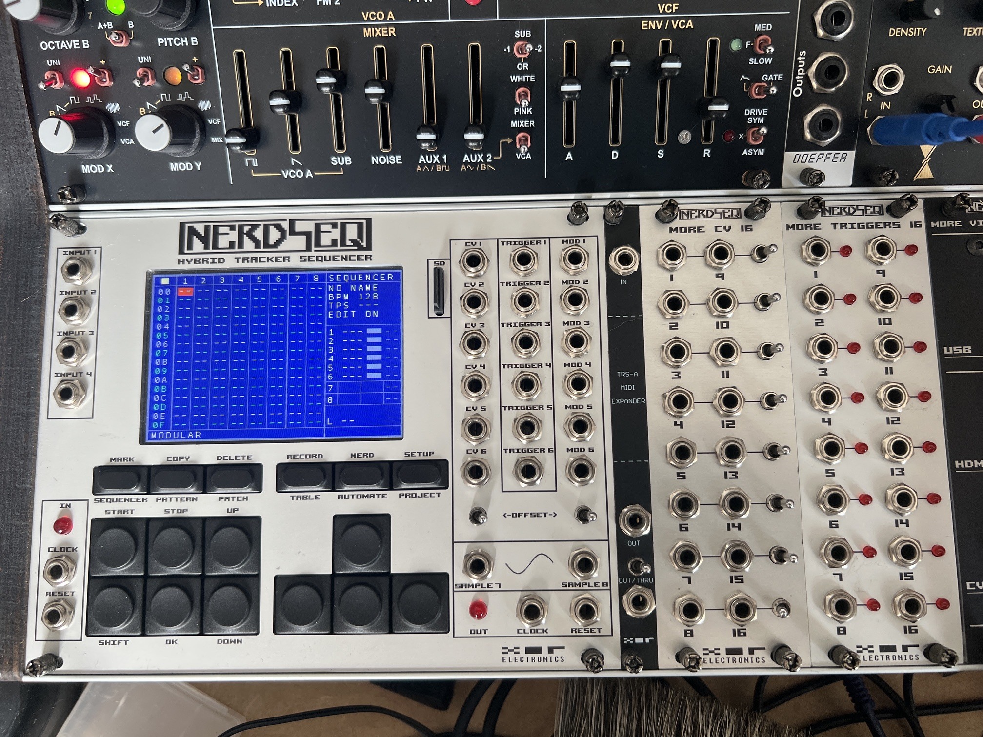 Lot Xor Electronics Nerdsed + CV expander 16 + Trigger expander 16  + expander IO + expander MIDI TRS + Expander More VIdeo IO