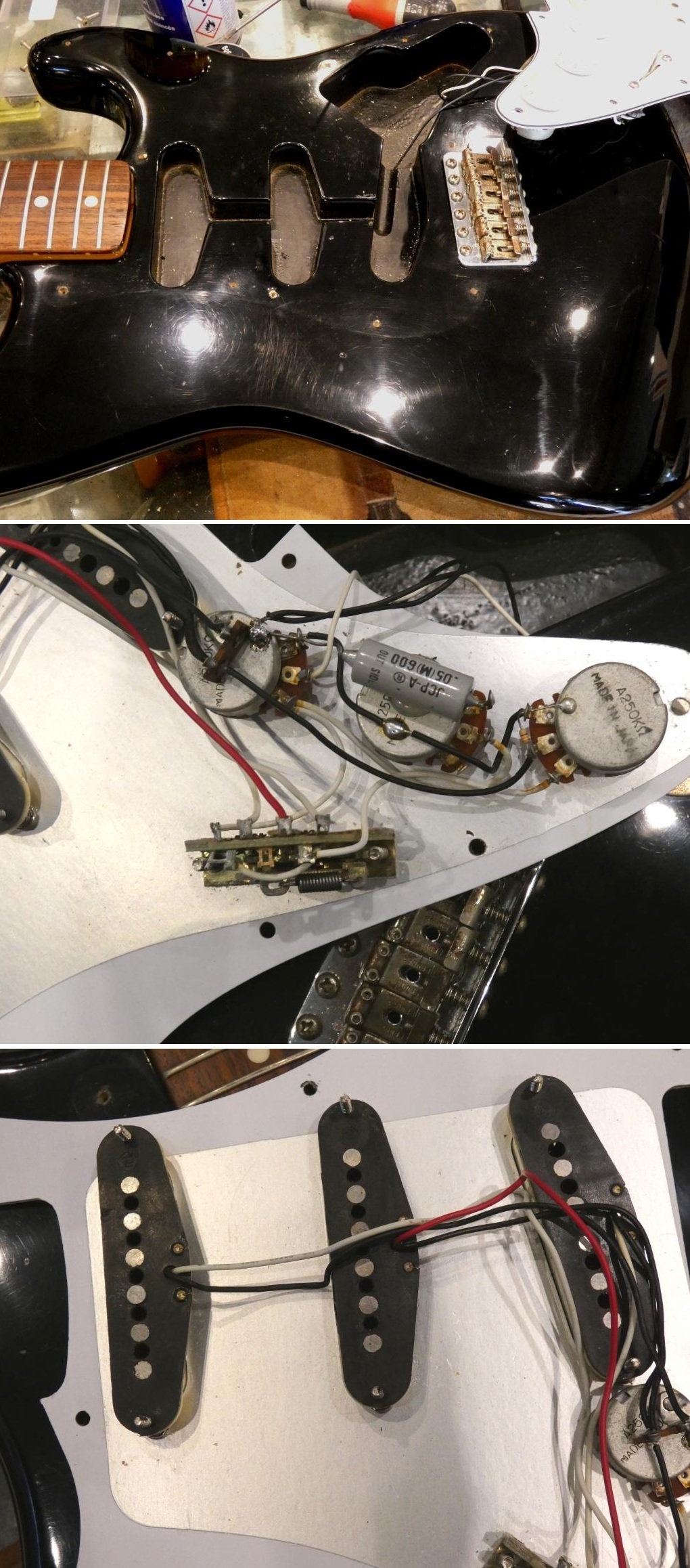 fender stratocaster ST62 black 1990 japon japan (28)