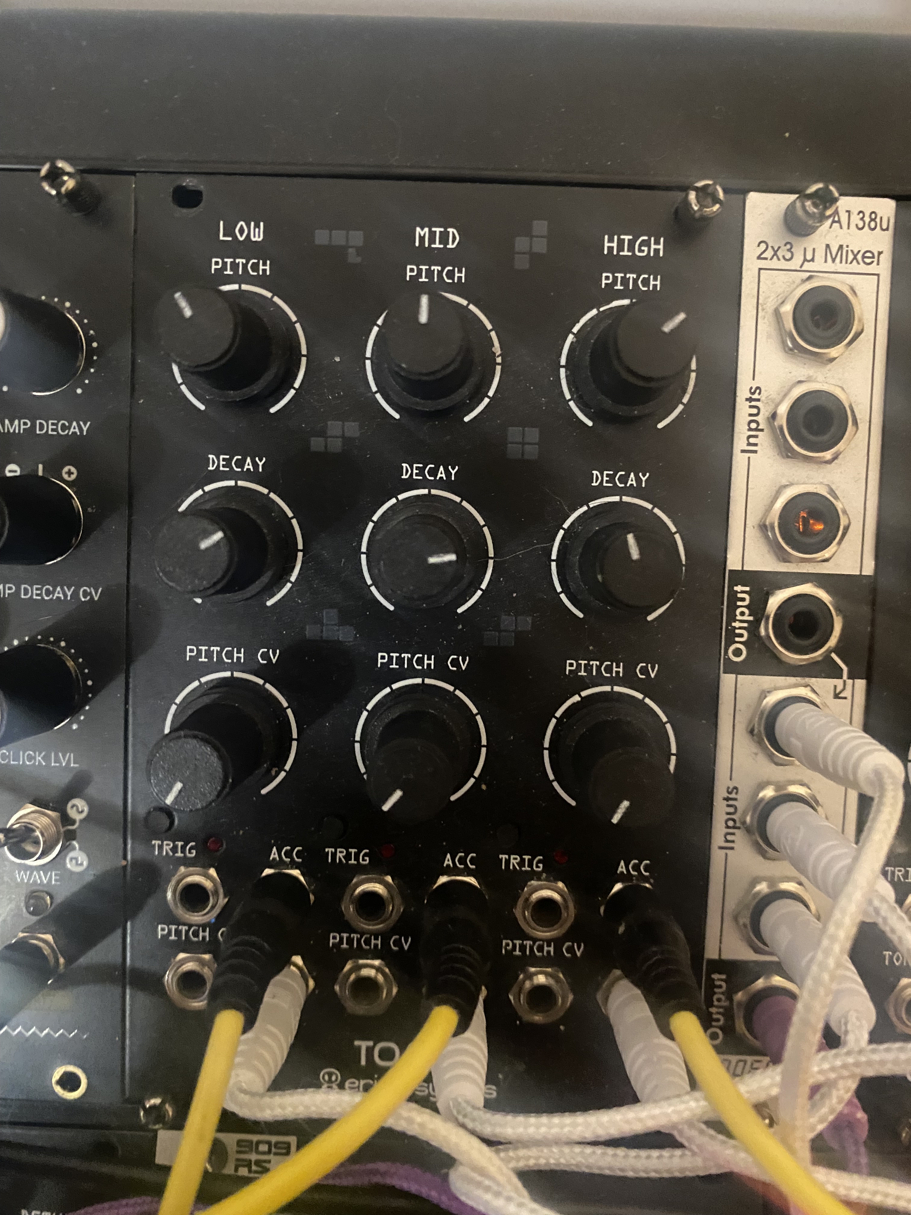 Toms style 909 Erica synths 