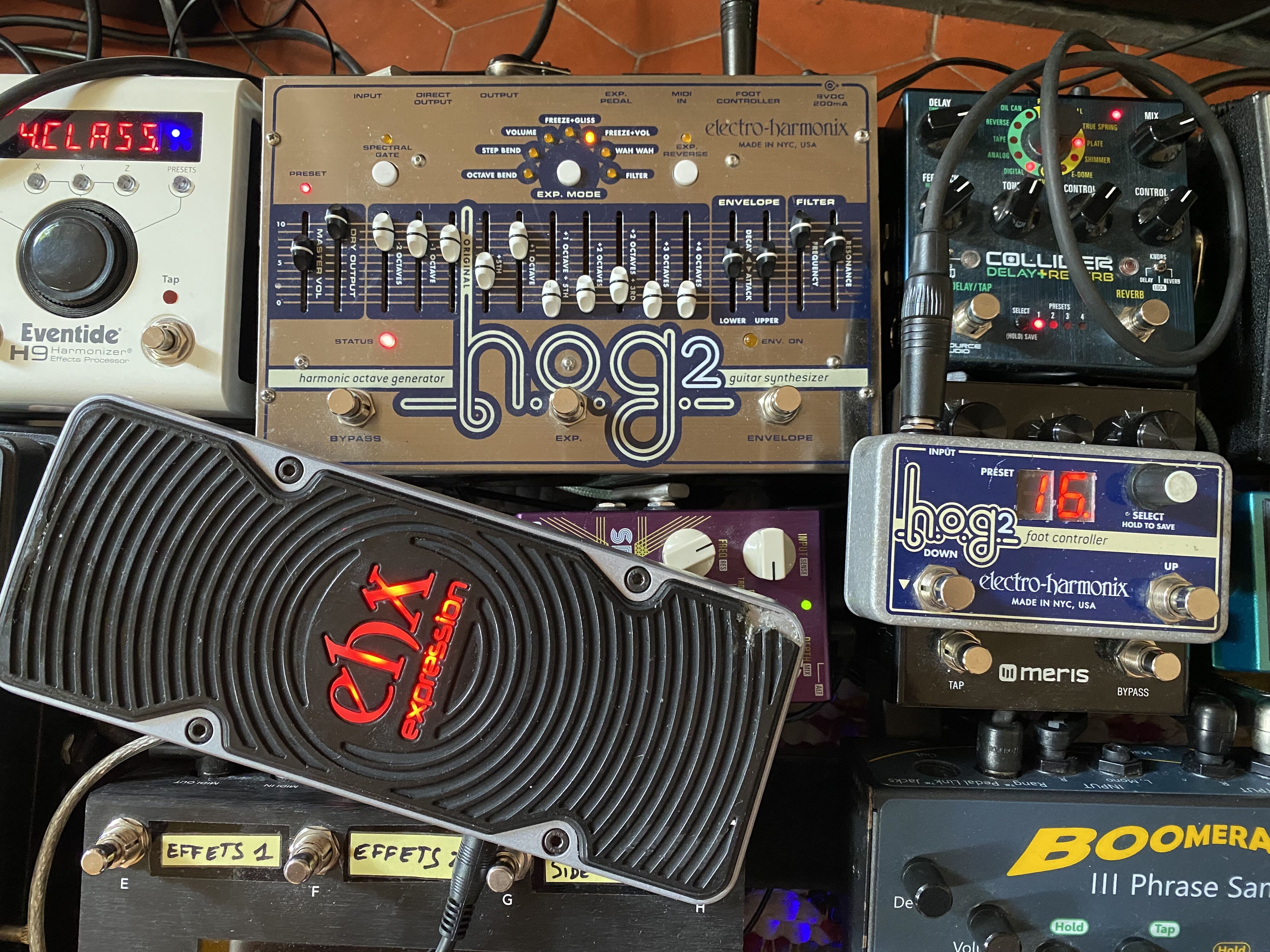 EHX HOG2 + pédale d'expression d'origine et switch presets