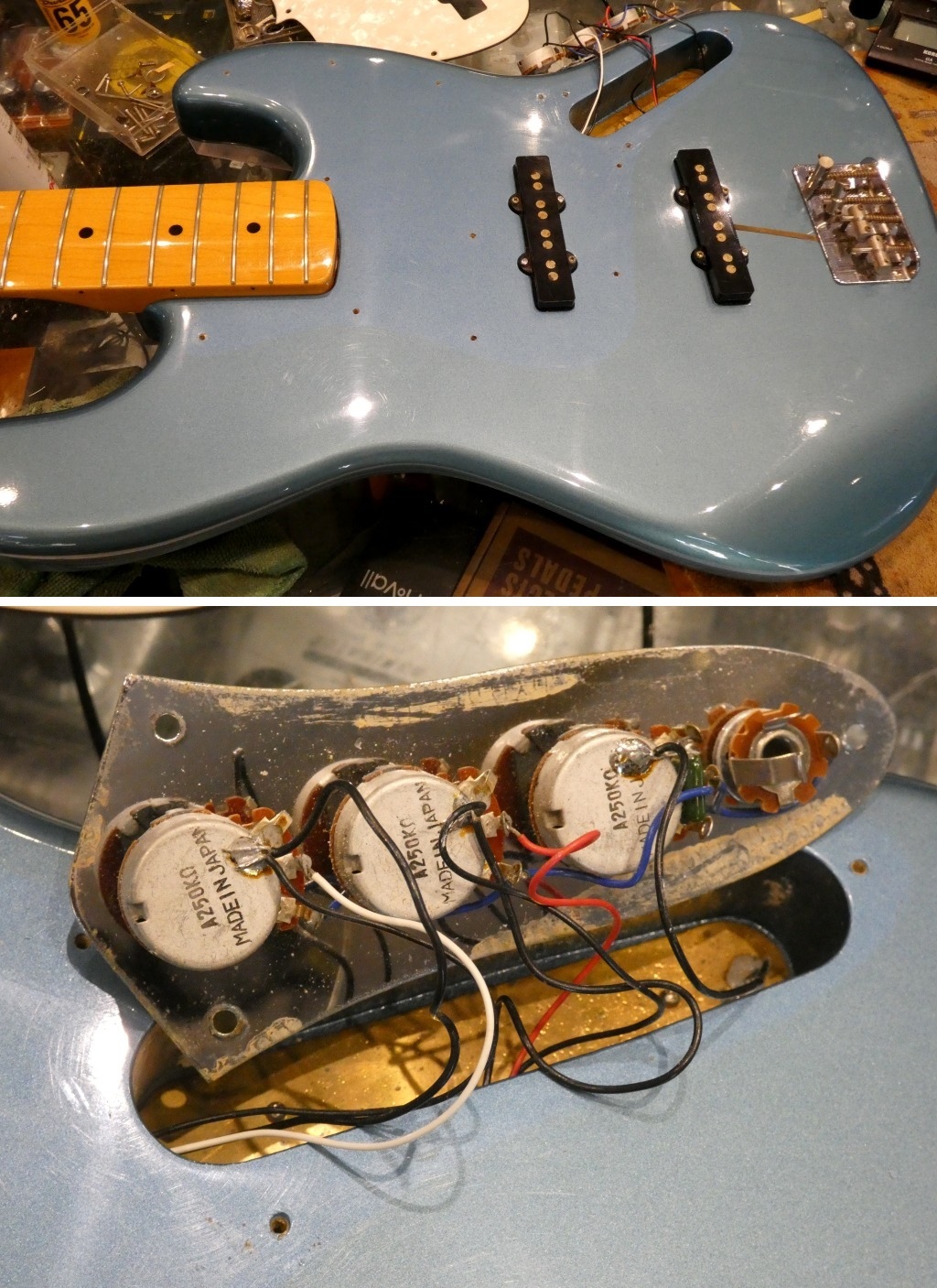 FENDER Jazz Bass JB62-MH limited OLB old lake placid blue japon japan  (20)