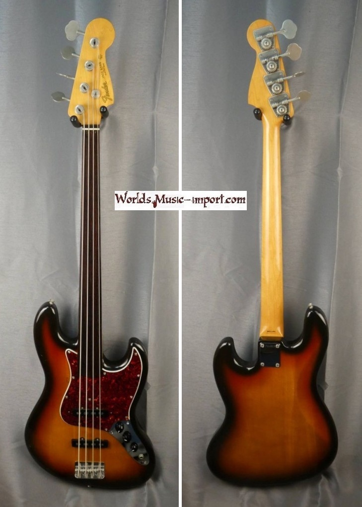 FENDER Jazz Bass JB'62-FL sans repères Fretless 1989 JP
