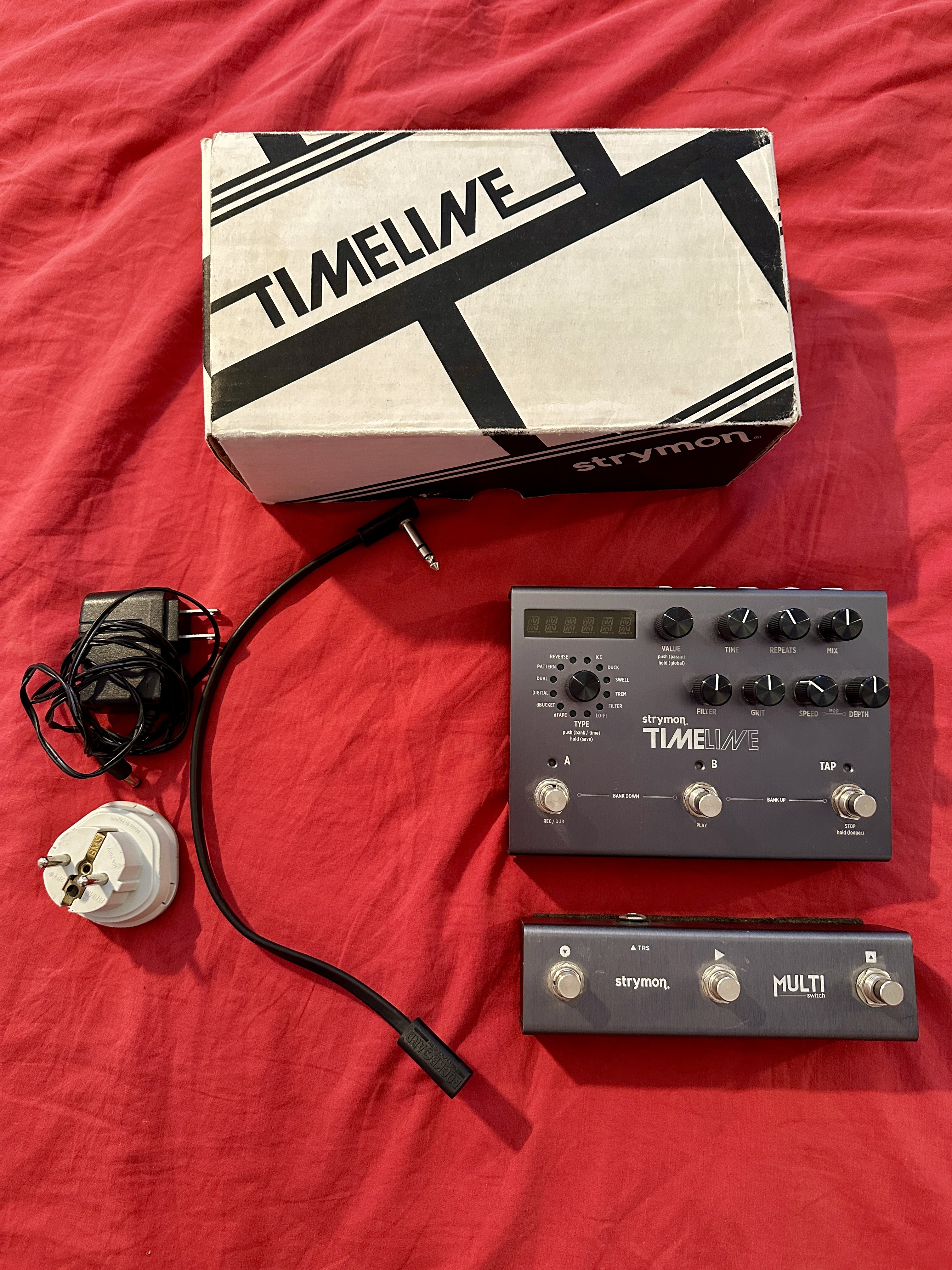 Strymon TimeLine + MultiSwitch Plus – État Impeccable – Complet