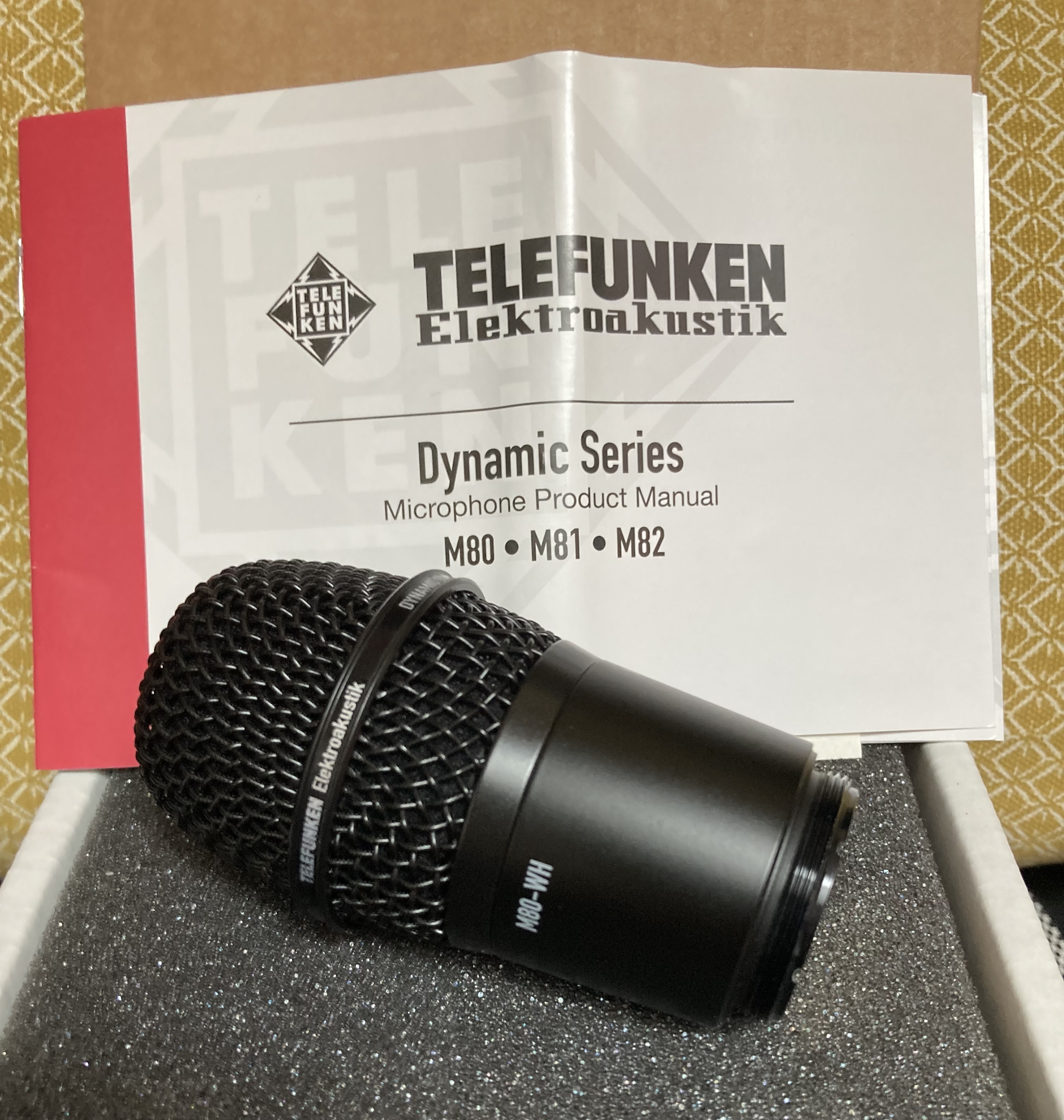 Vends Capsule de microphone pour systèmes sans fil  Telefunken M80 WH Black 