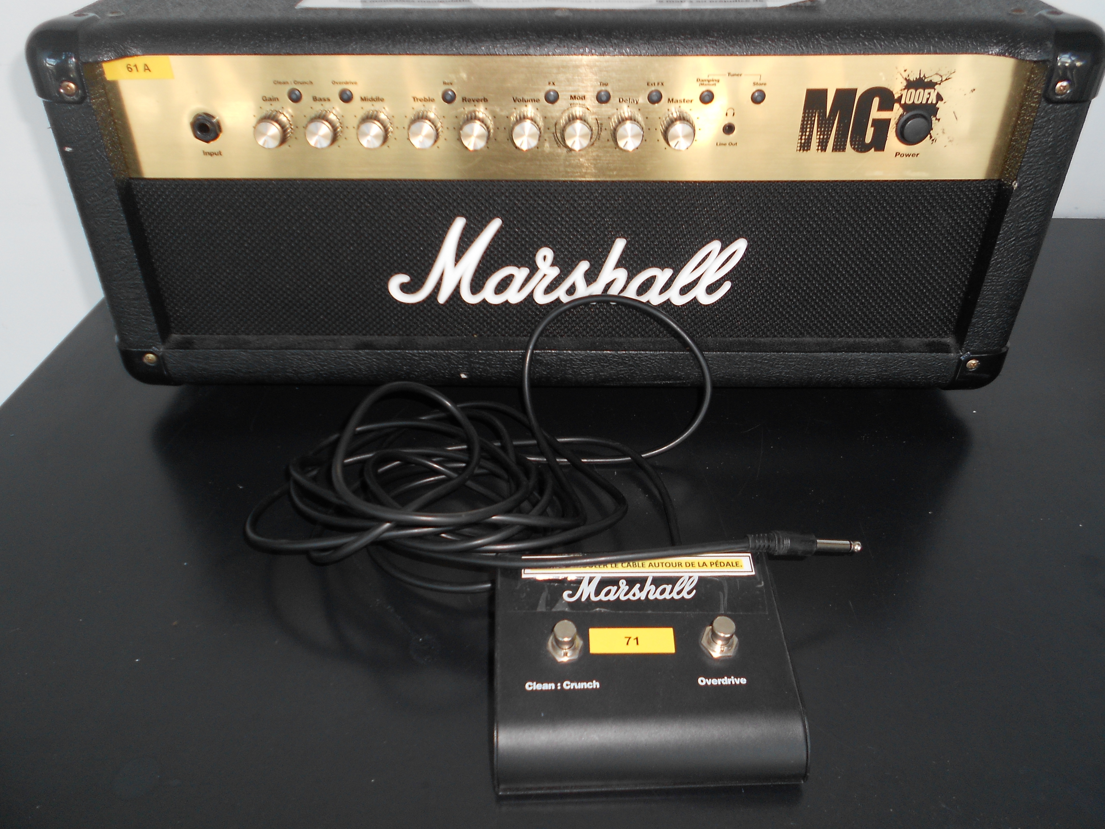 TÊTE D'AMPLI GUITARE MARSHALL MG100HFX