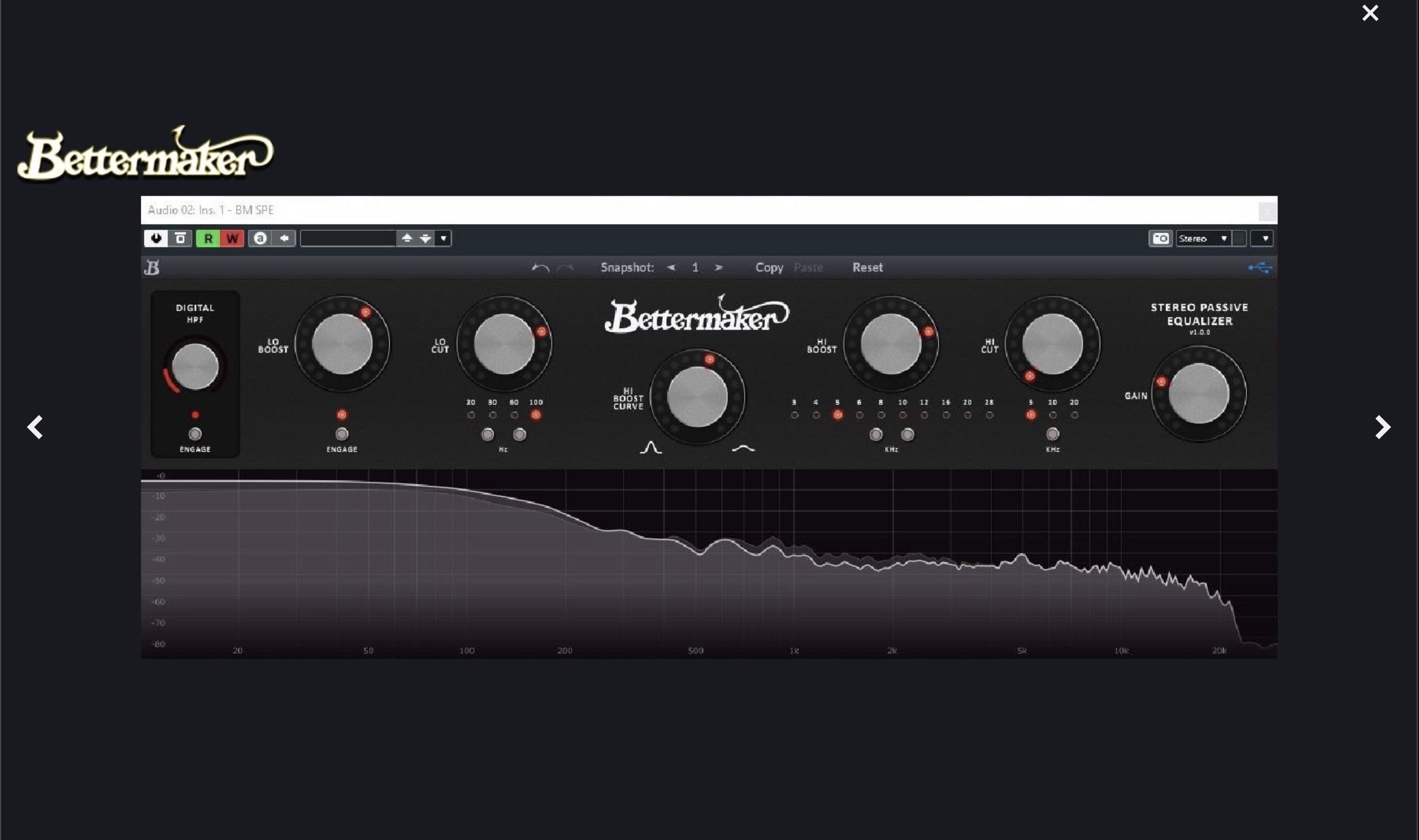 Vend Bettermaker Stéréo passive Eq neuf ainsi que de nombreux appareils studio ( Liste sur demande )
