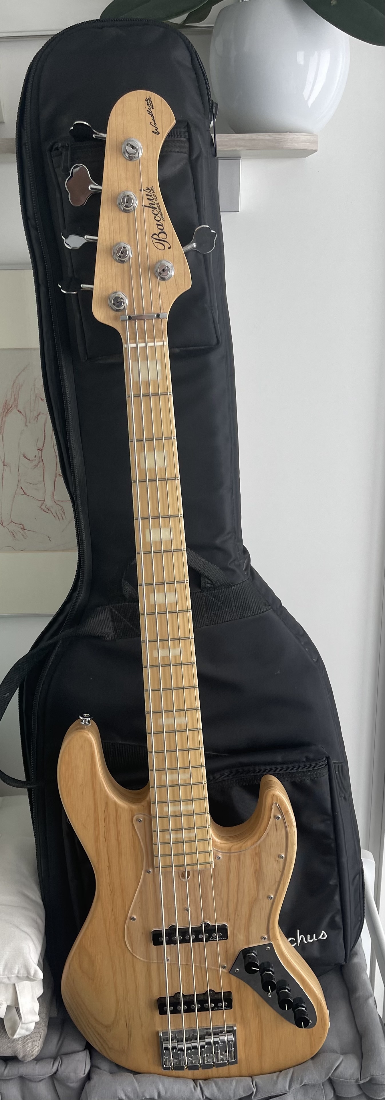 BASSE BACCHUS WOODLINE HANDMADE 517 AC 5 CORDES — FINITION NATURAL OIL — AGUILAR OBP-2