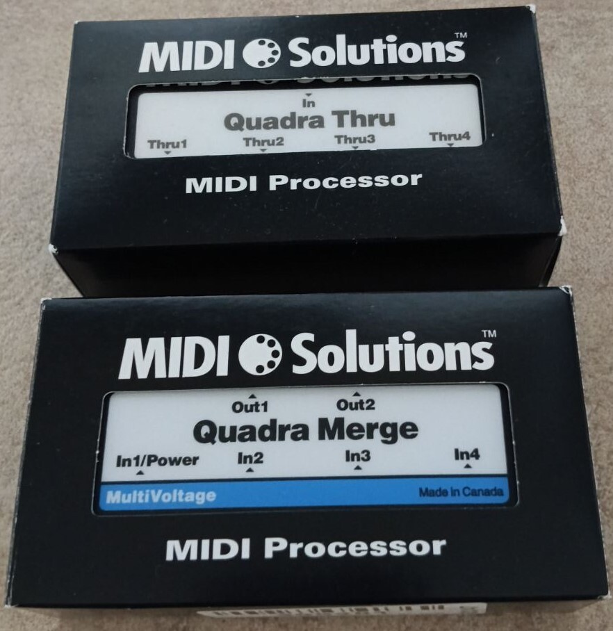 MIDI Solutions Quadra Thru & Quadra Merge – Mint / Like New in Box