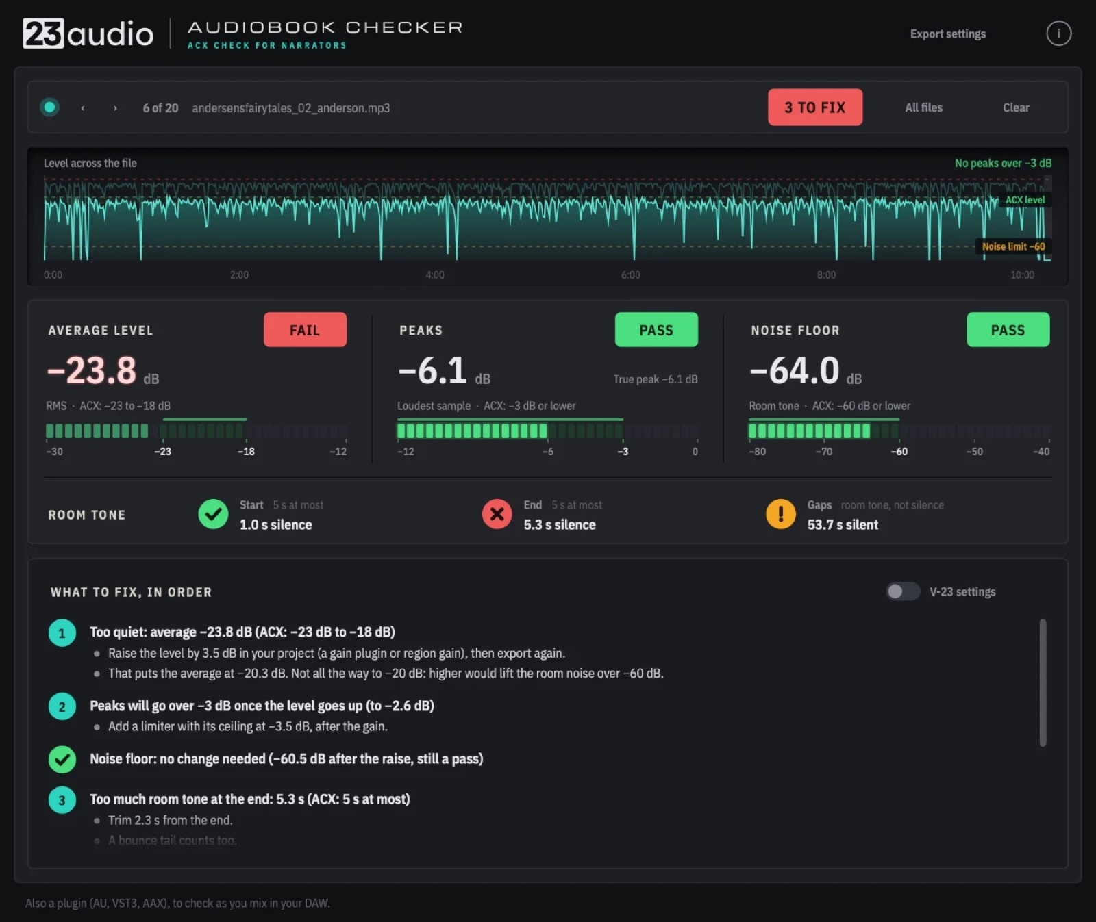 Audiobook Checker