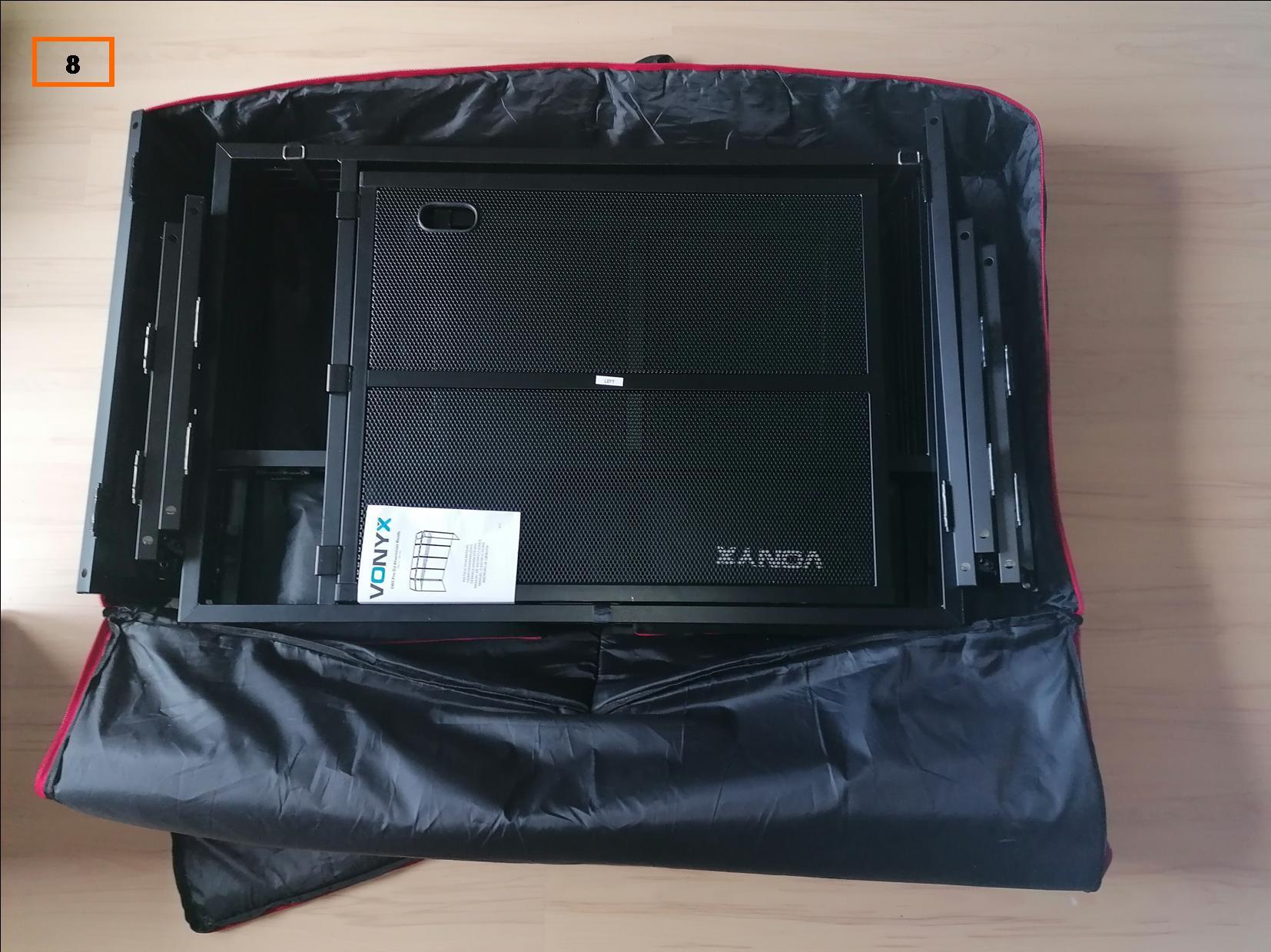 Photo 8 Vonyx DB5 PRO DJ Aluminium Booth (Dans son sac de transport et démonté)