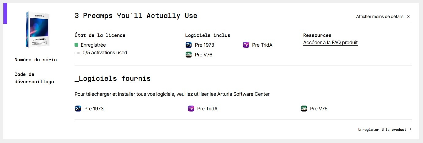 Vends 3 préamps Arturia
