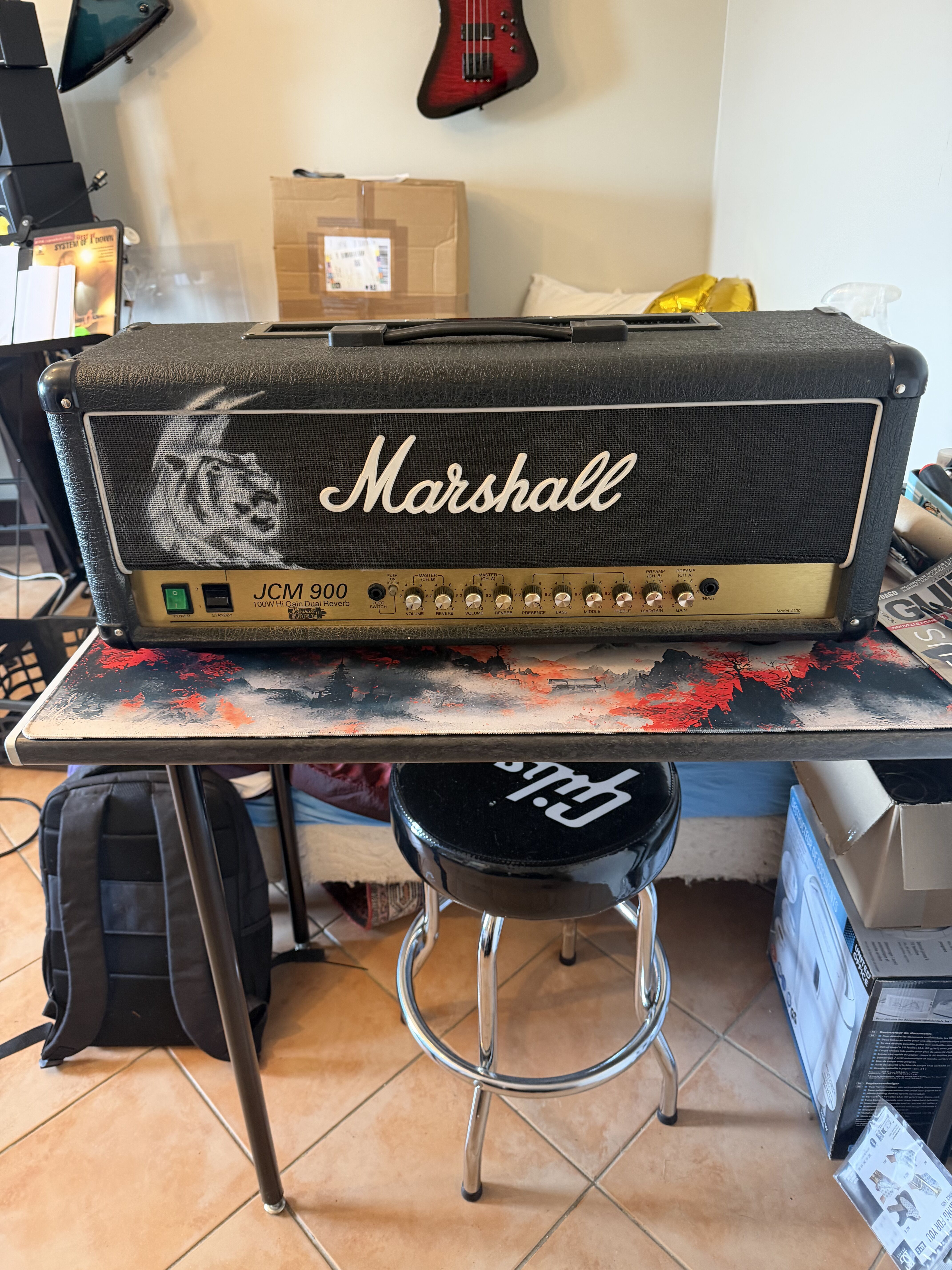 Marshall JCM900 4100 modifié 50W / 6L6 + Case Gator
