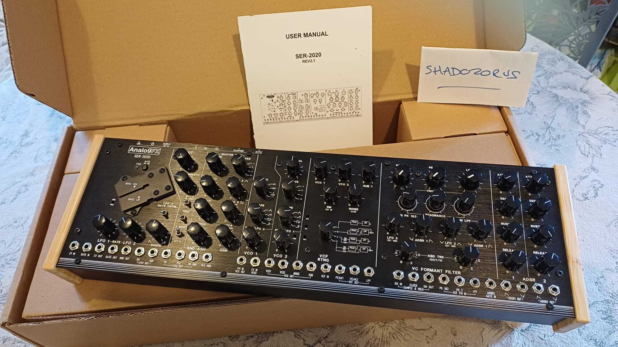 Rare Synthétiseur Analogique "AnalogFX SER-2020" - clone du Synton Syrinx, semi-modulaire