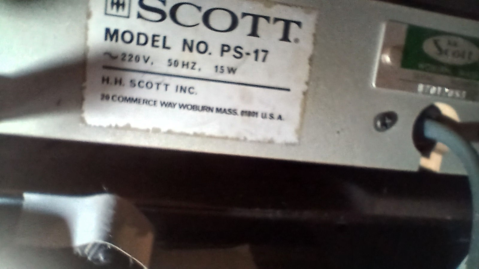 Vends platine Scott PS17