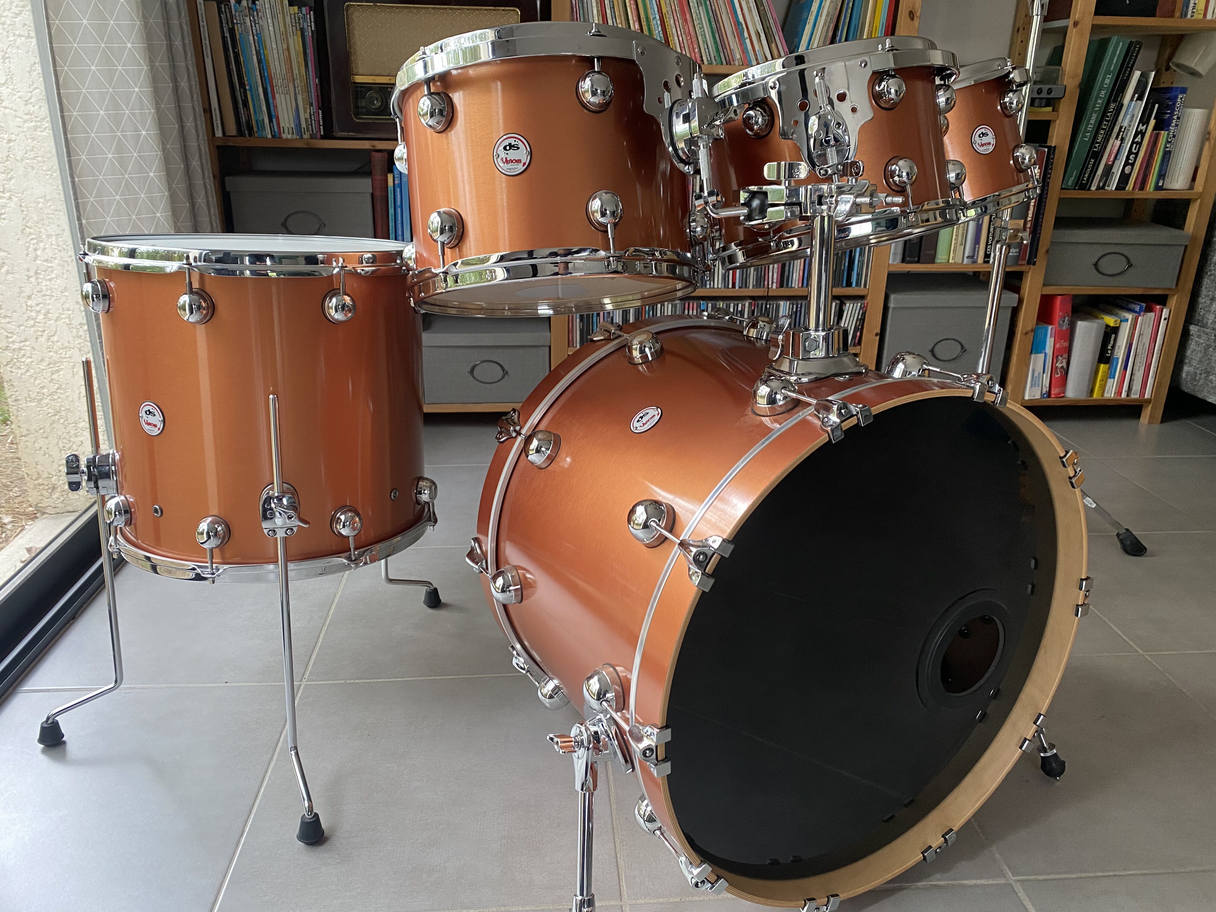 Batterie DS Drums Venom Maple finition Copper 22/10/12/13/16