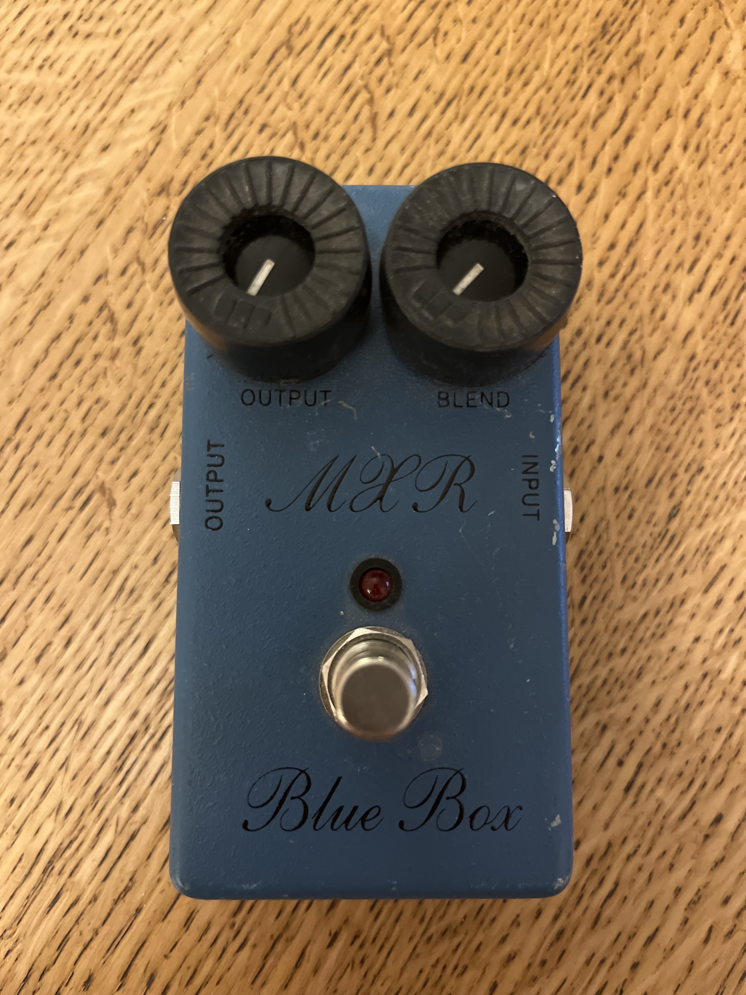 MXR Blue Box Script Logo Reissue
