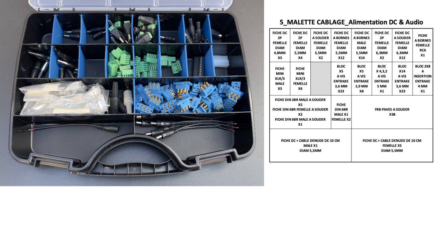 5-3 MALLETTE CABLAGE Alimentation DC & Audio
