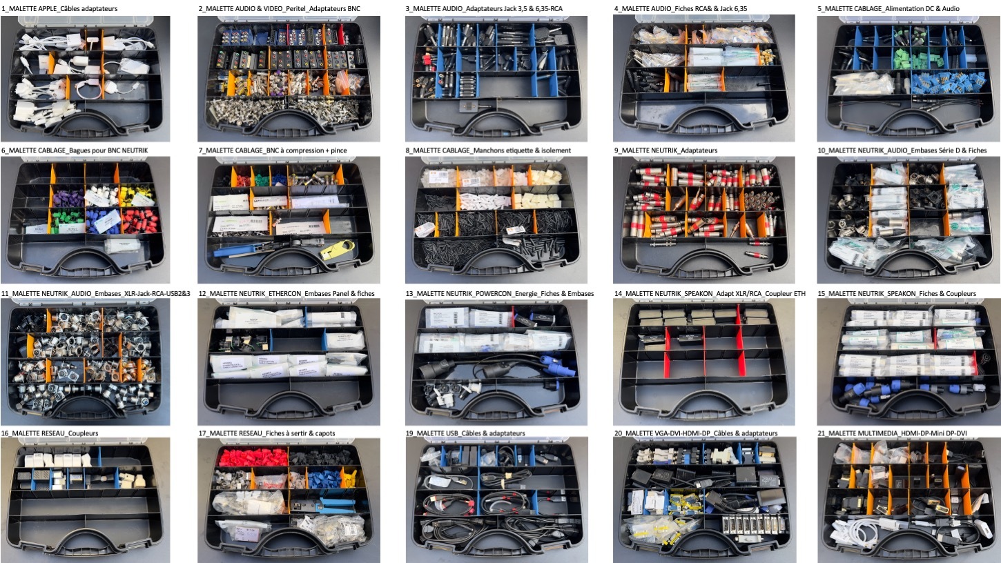 21x Malettes de connecteurs détaillés dans les annonces précédentes