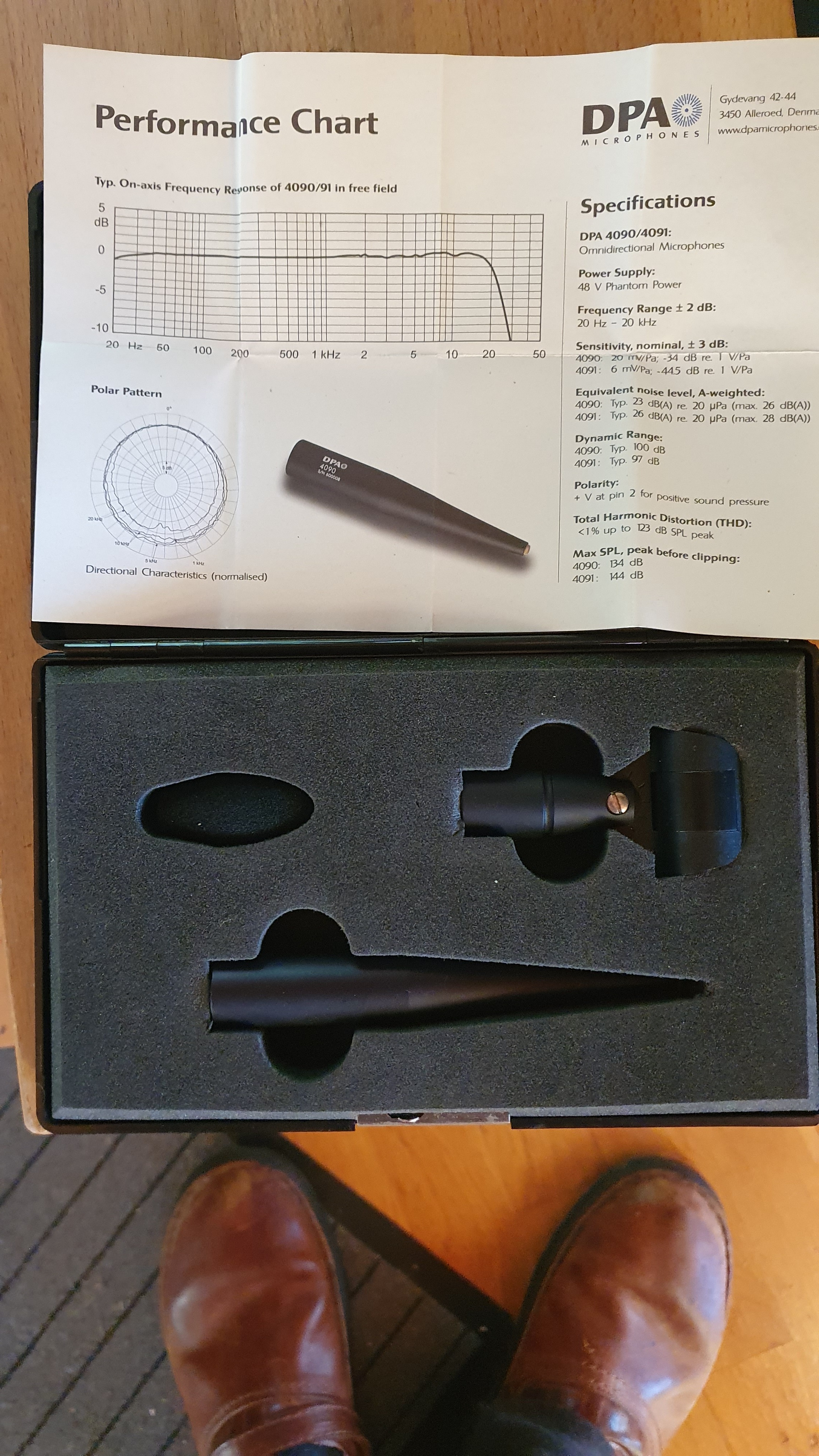 VDS MICRO DE MESURE OU PRISE DE SON ELECTRED DPA 4090 OMNI AVEC RANGEMENT