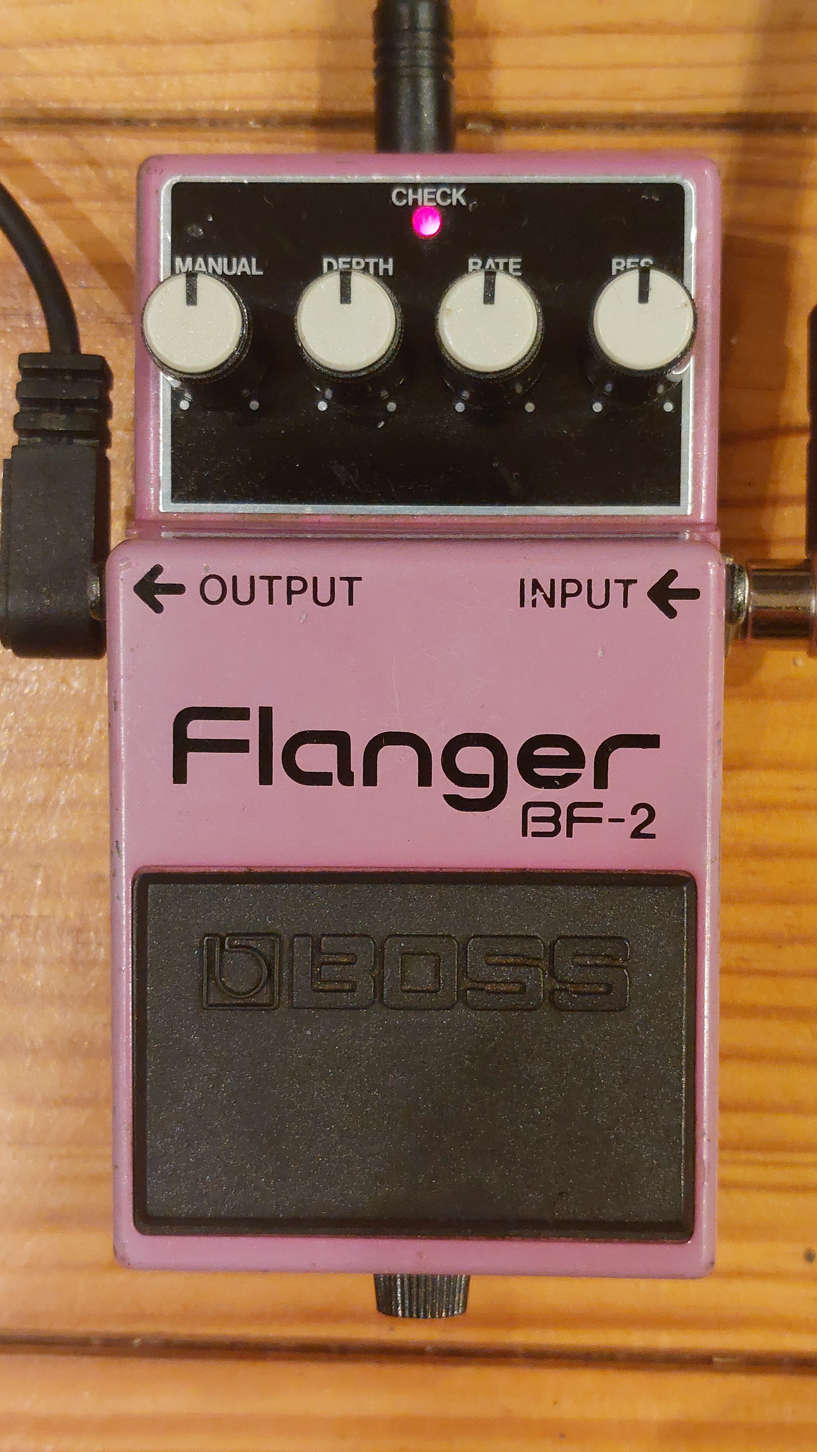 Boss BF-2 Flanger - Taïwan 1991 - Vintage Green Label - 100% Analogique