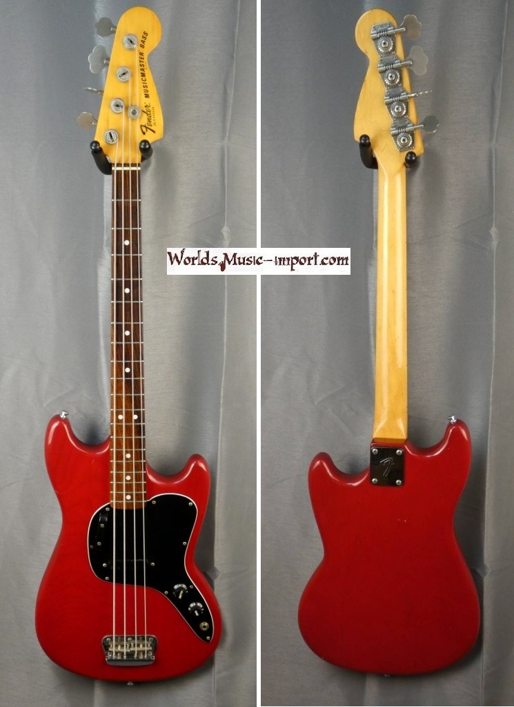 FENDER Musicmaster Bass Trans Wine Red 1978 USA import