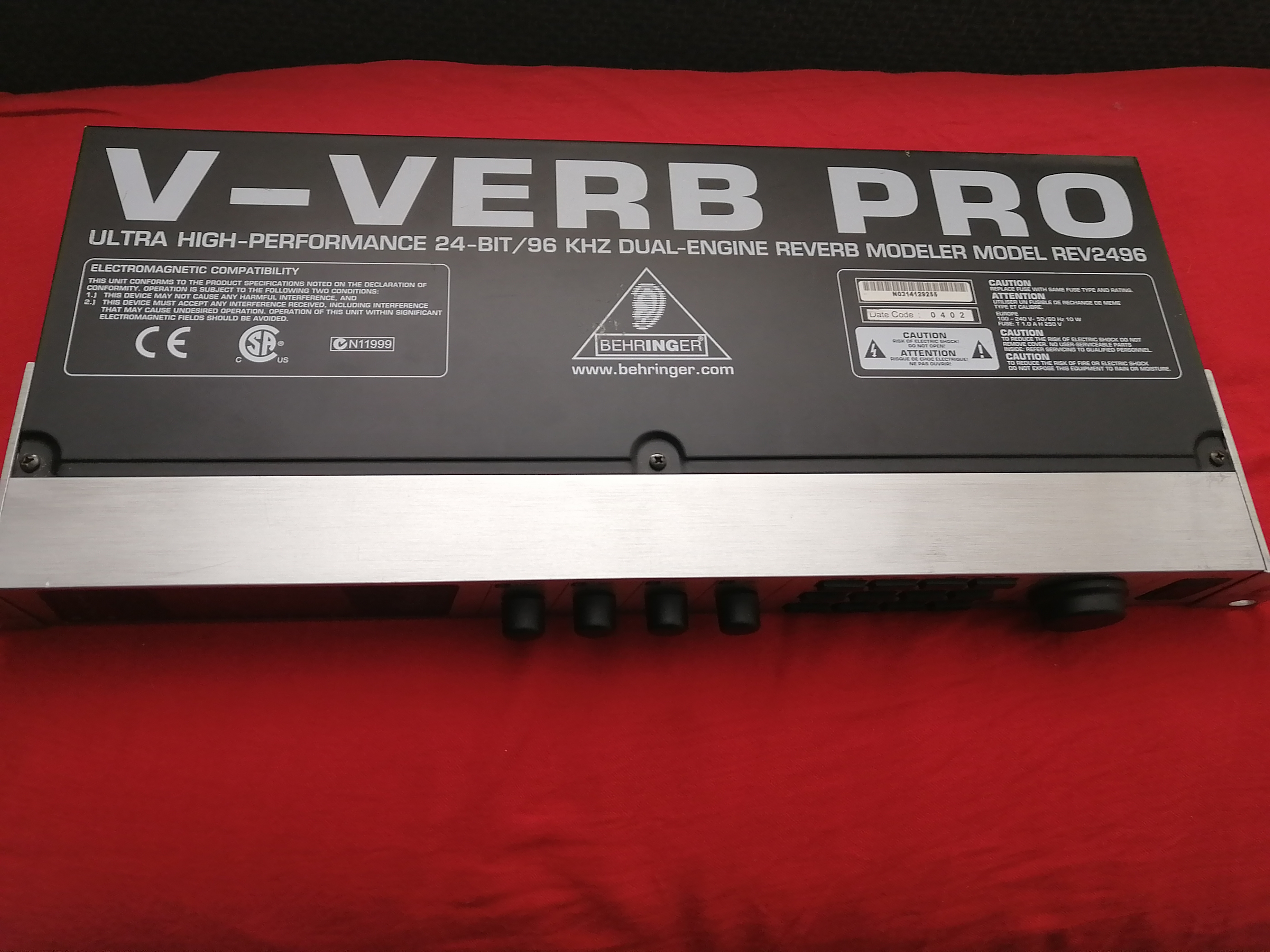 Behringer V-Verb Pro Rev2496 en excellent etat