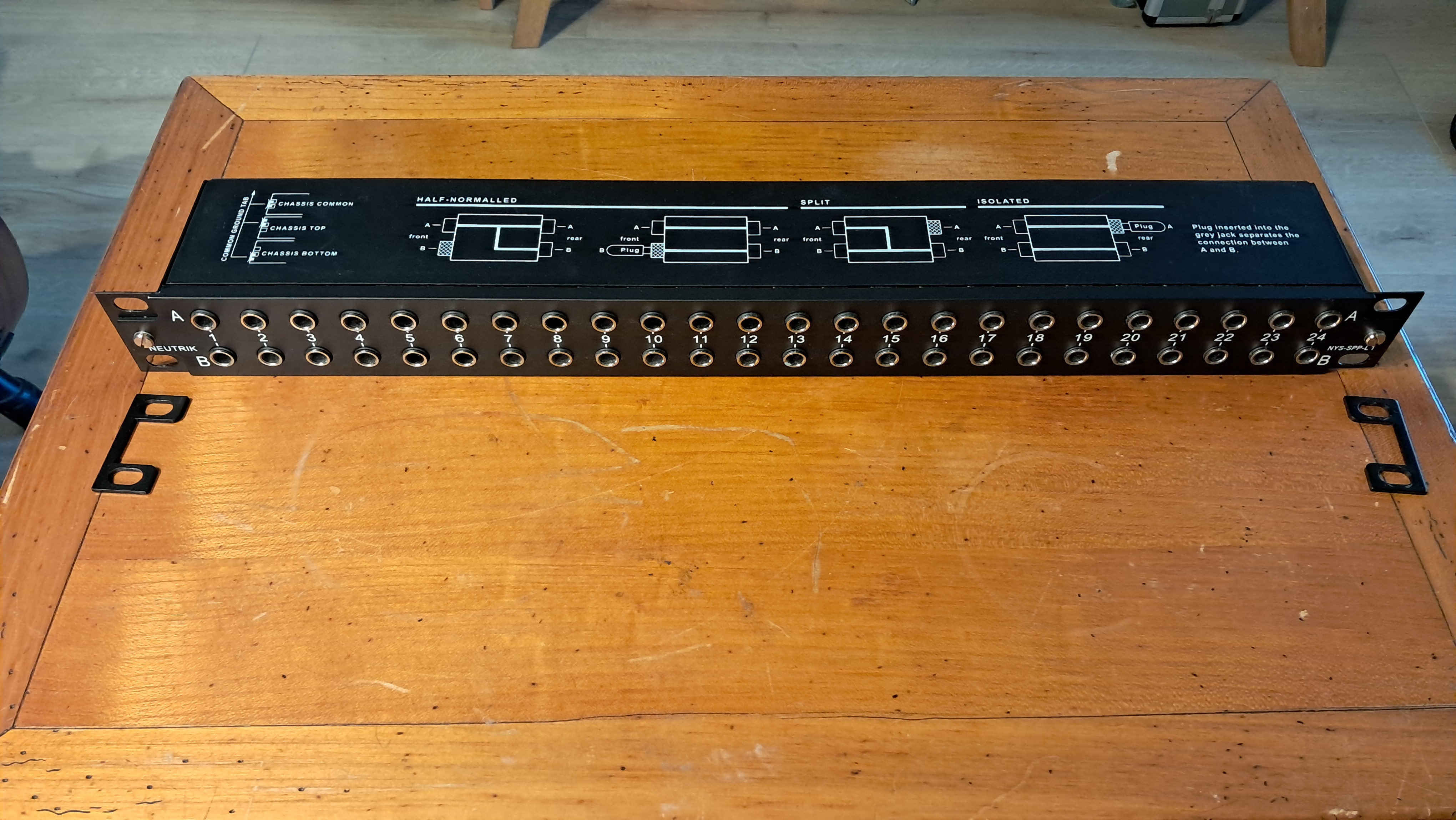Patchbay Neutrik NYS SPP-L1 (jack TRS x 24)