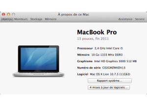 Apple Macbook pro 13"3 2,53Ghz (24168)