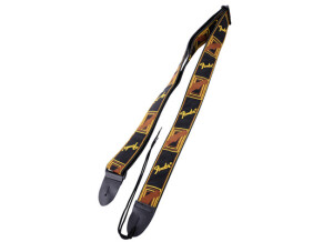 Fender 2" Monogrammed Strap - Black/Yellow/Brown